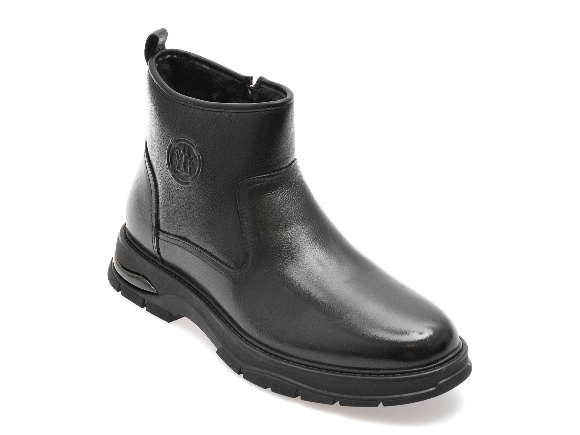 Ghete EPICA negre, 51915, din piele naturala