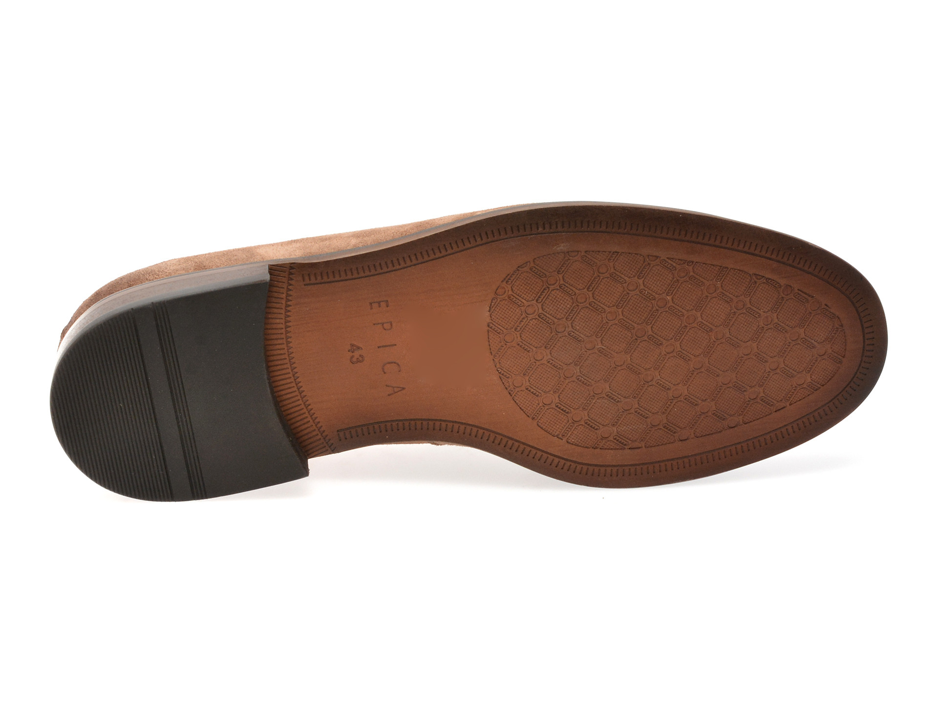 Mocasini eleganti EPICA gri, J8365, din piele intoarsa