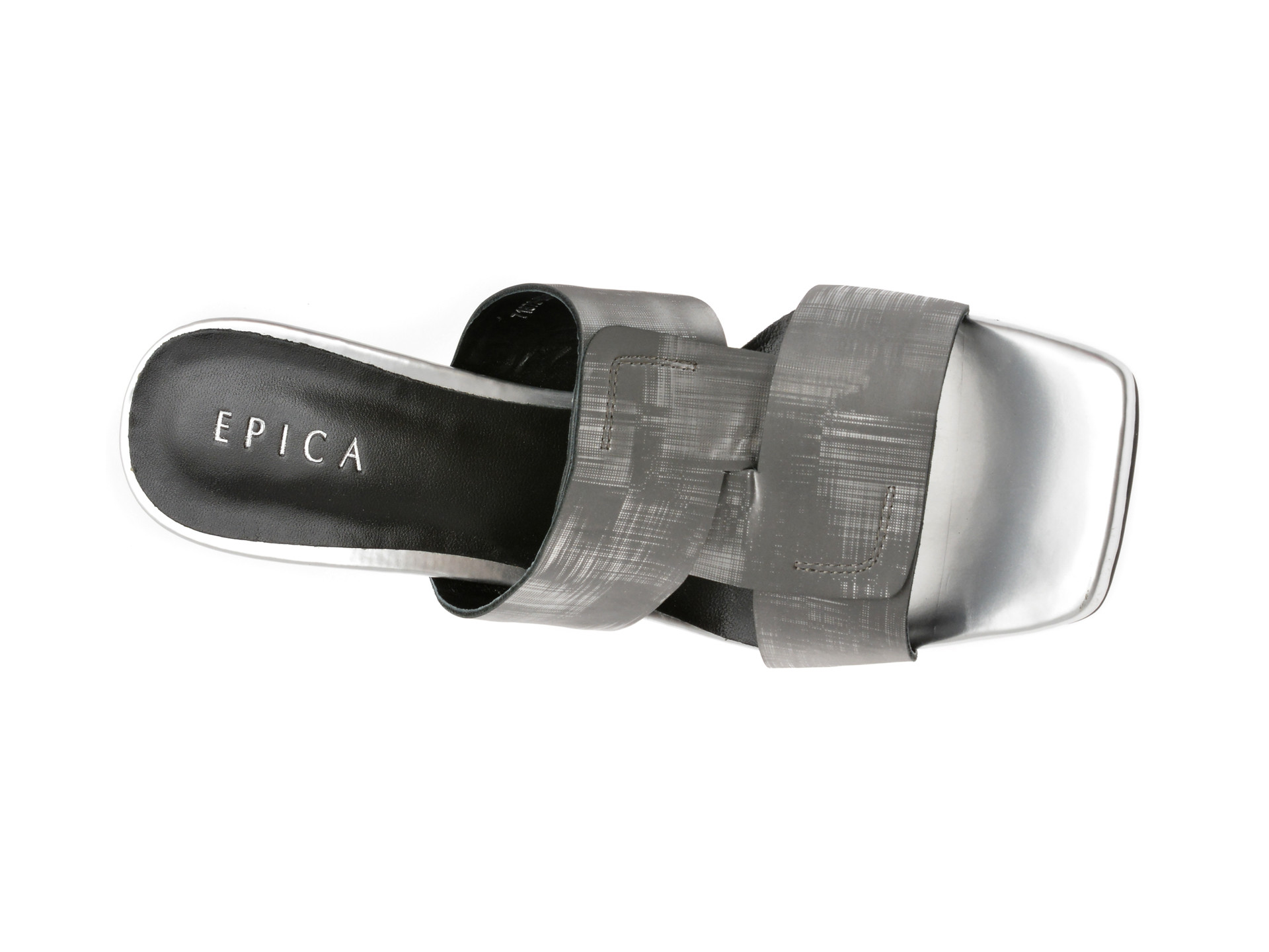 Papuci EPICA gri, 71872M7, din piele naturala