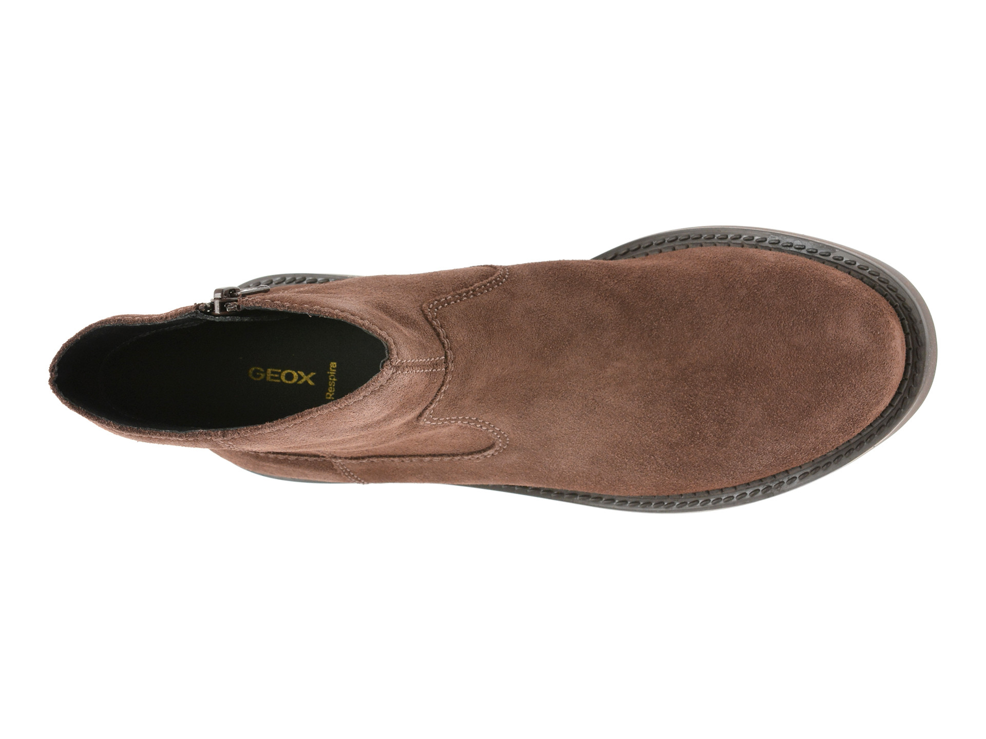 Ghete GEOX maro, D56WYH, din piele intoarsa