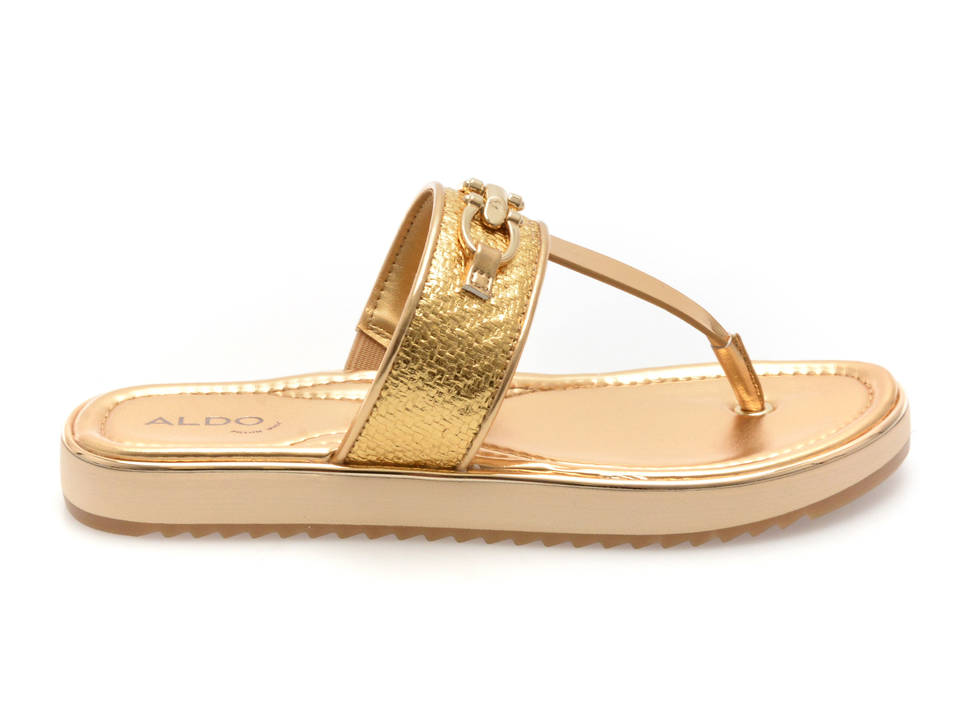 Papuci ALDO aurii, LAJOLLA 711, din piele ecologica