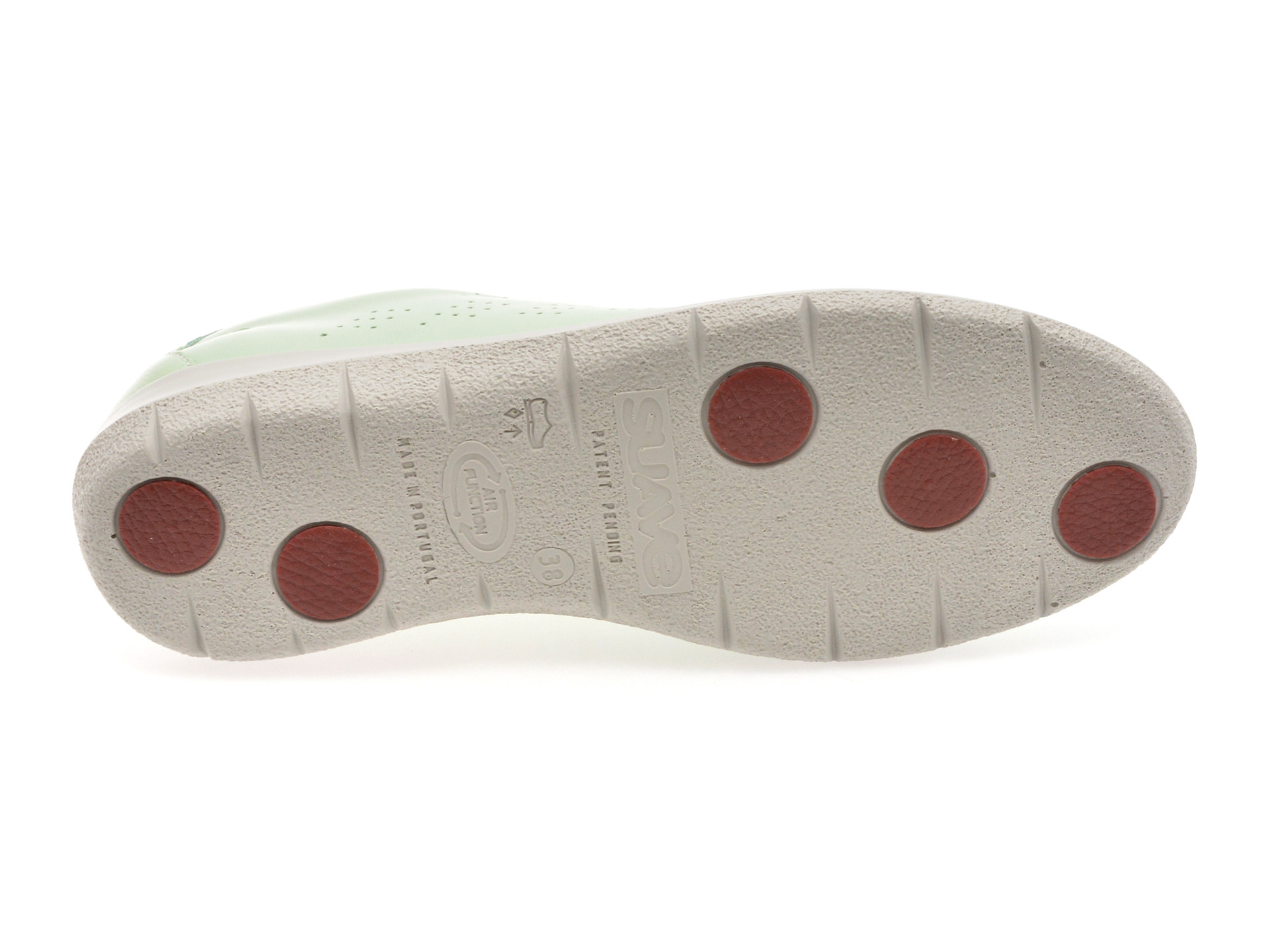 Pantofi SUAVE verzi, OXFORD, din piele naturala