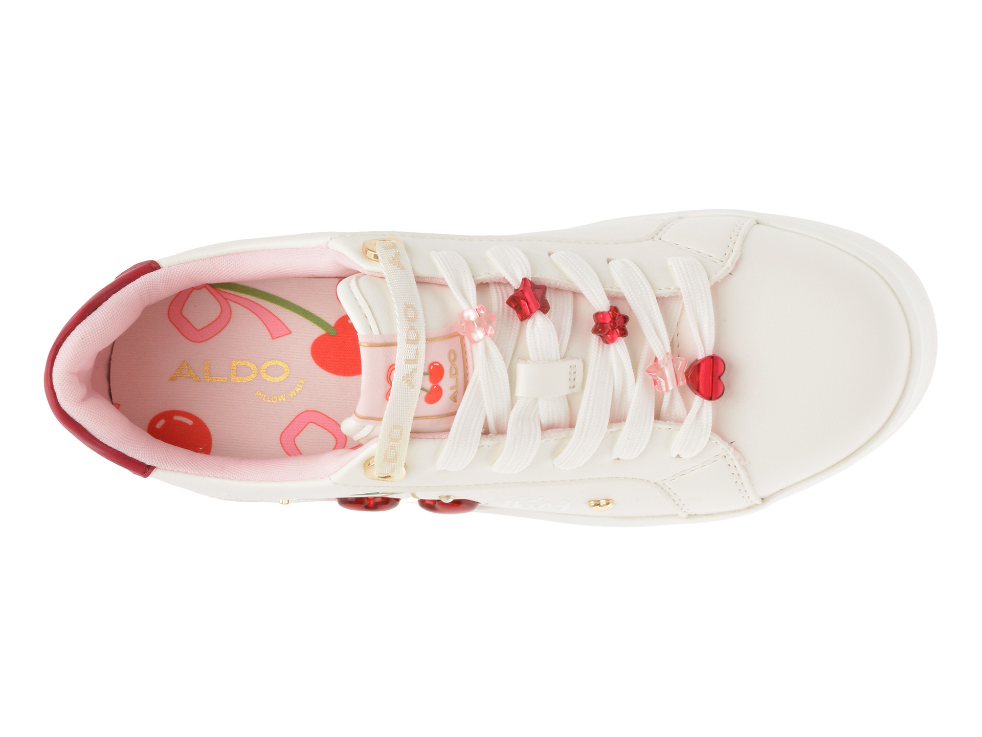 Pantofi sport ALDO albi, CHERRY LOVE 100, din piele ecologica