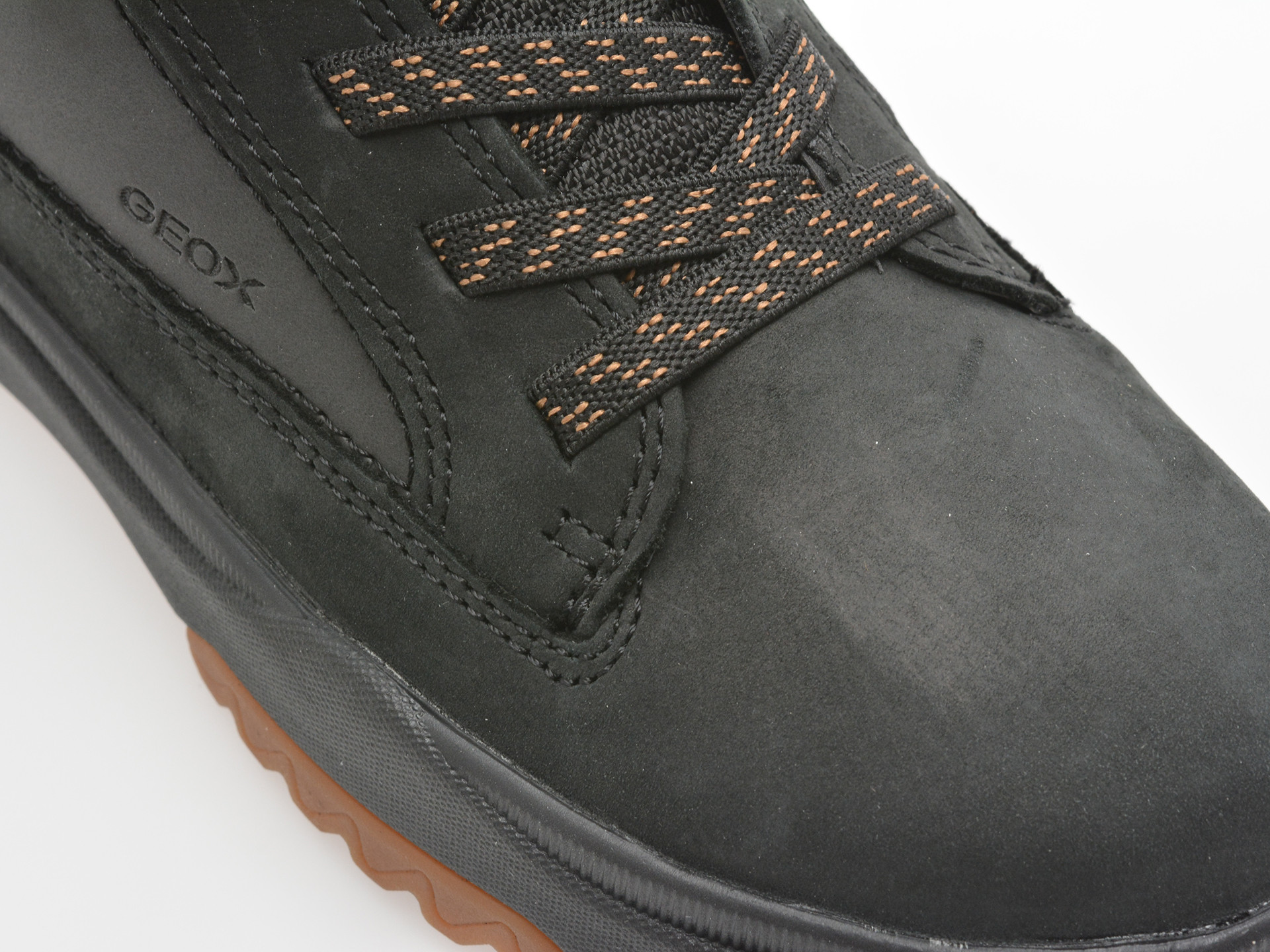 Ghete GEOX negre, J16FMA, din piele naturala