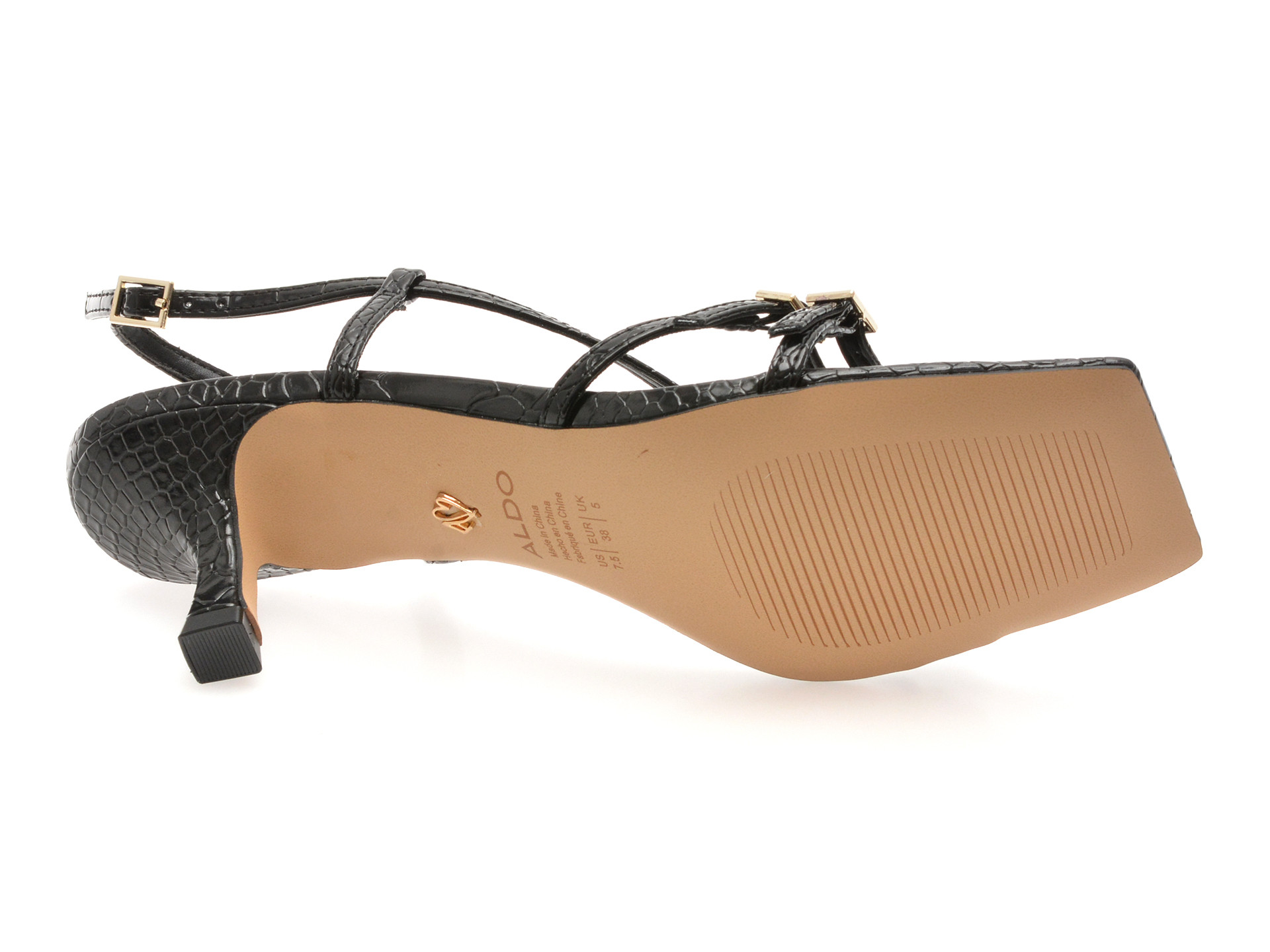 Sandale elegante ALDO negre, HARLIE 001, din piele ecologica