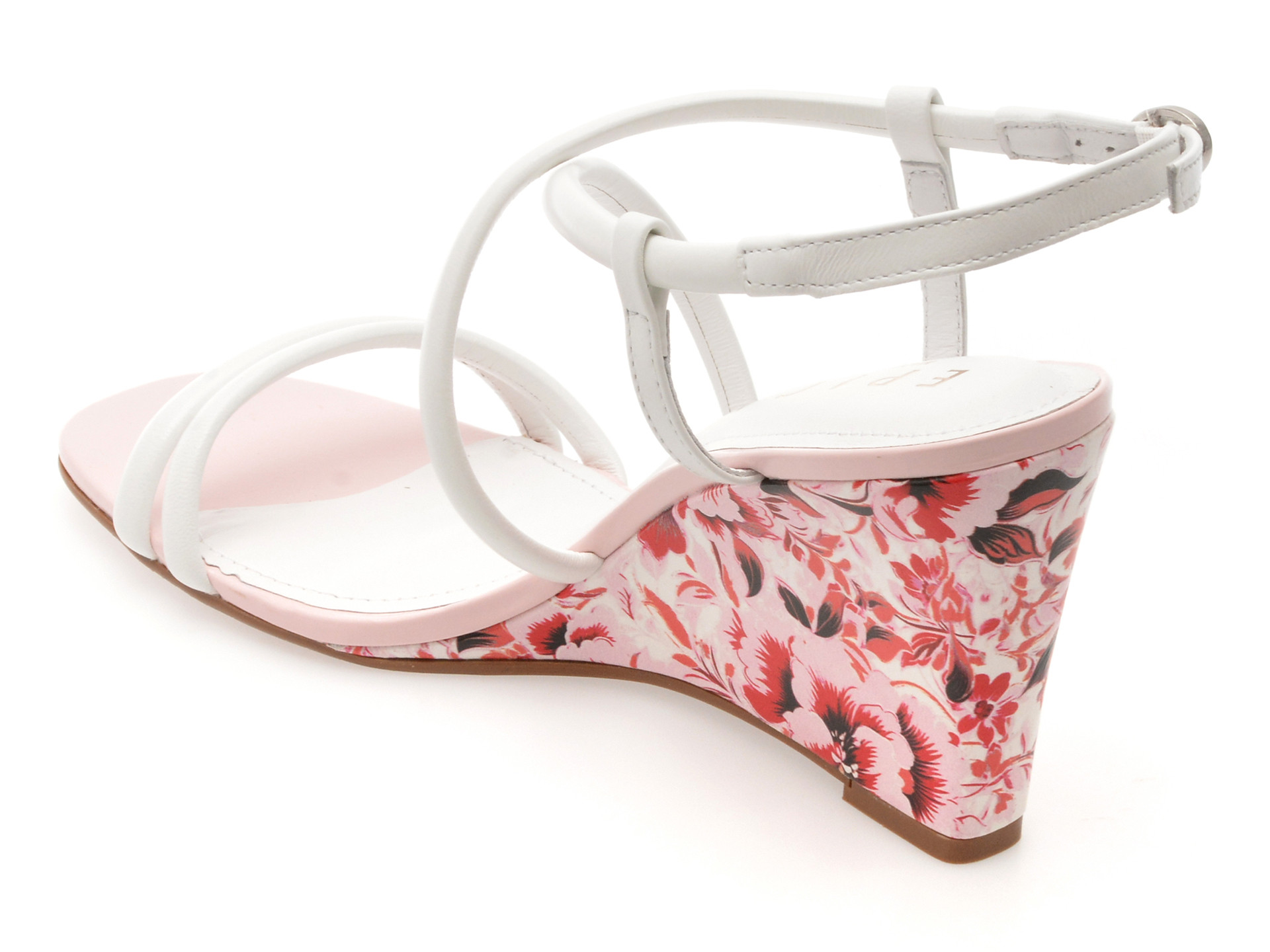 Sandale EPICA albe, 1153237, din piele naturala