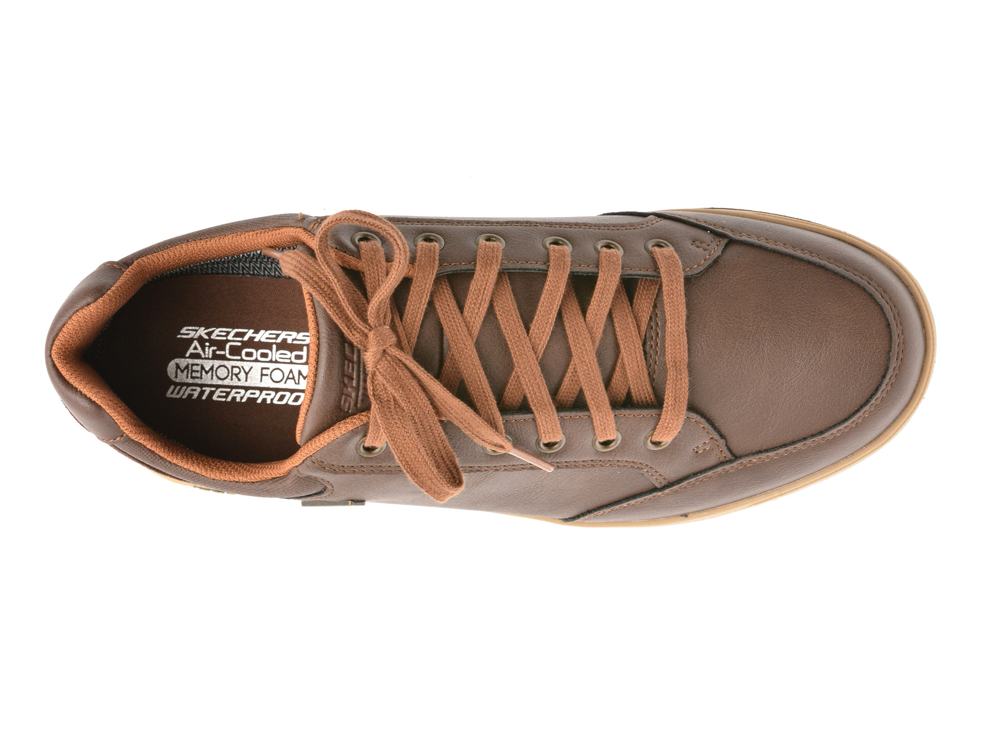 Pantofi sport SKECHERS maro, CAVELL, din piele ecologica