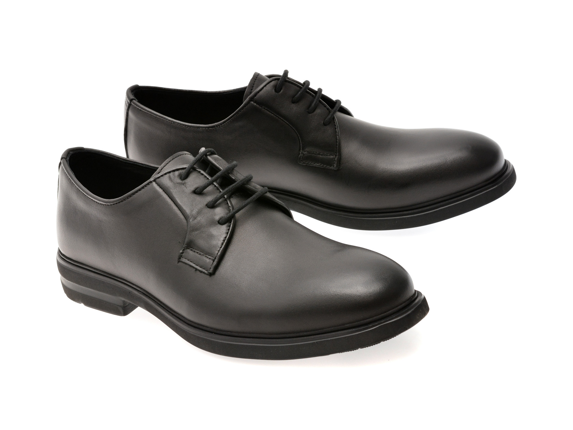 Pantofi eleganti OTTER negri, E1801, din piele naturala