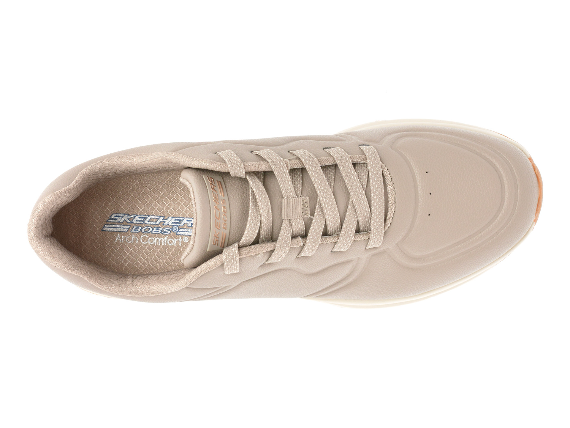 Pantofi sport SKECHERS gri, BOBS ARCH COMFORT B SWEET, din piele ecologica