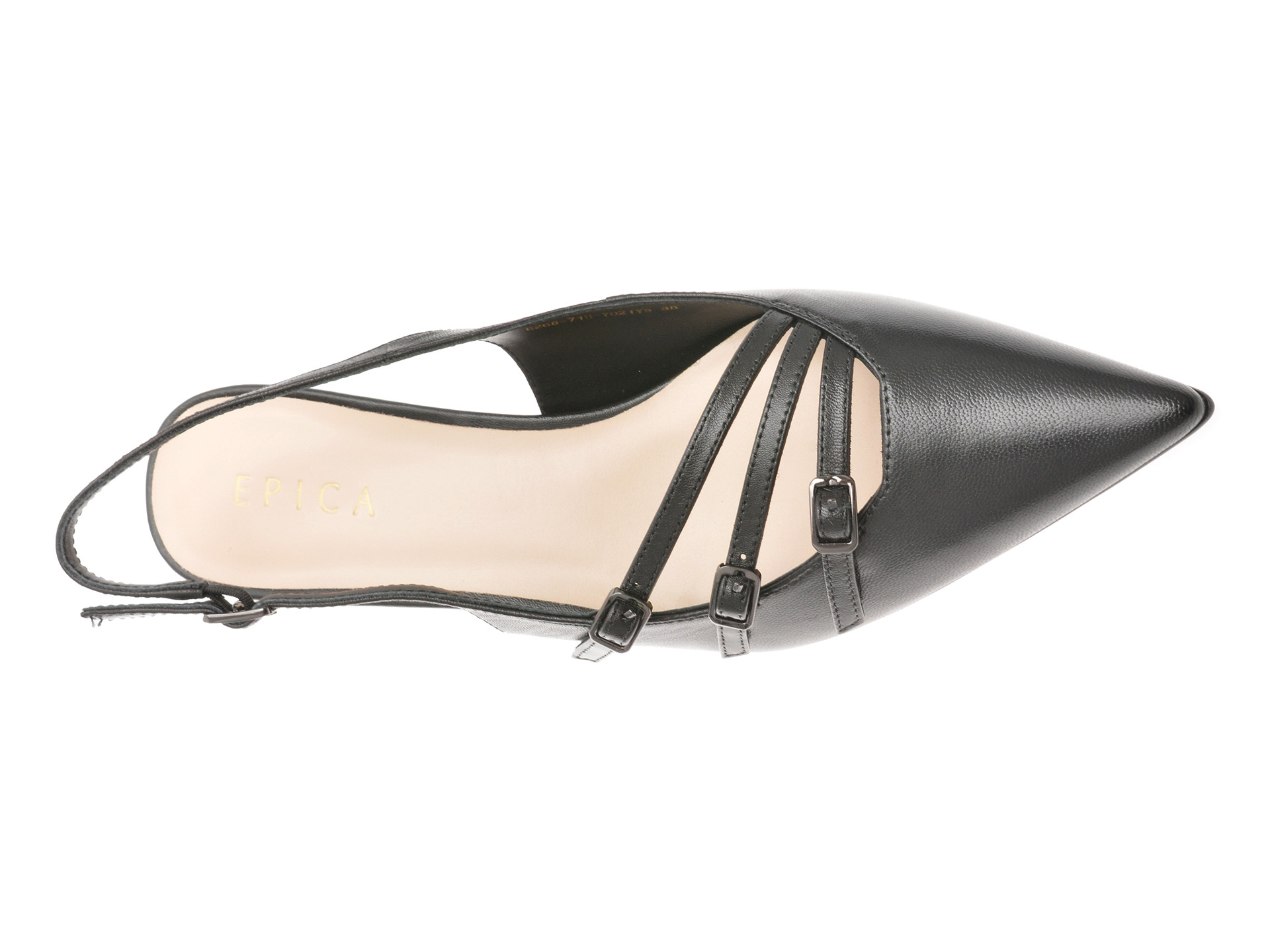Pantofi eleganti EPICA negri, E268, din piele naturala