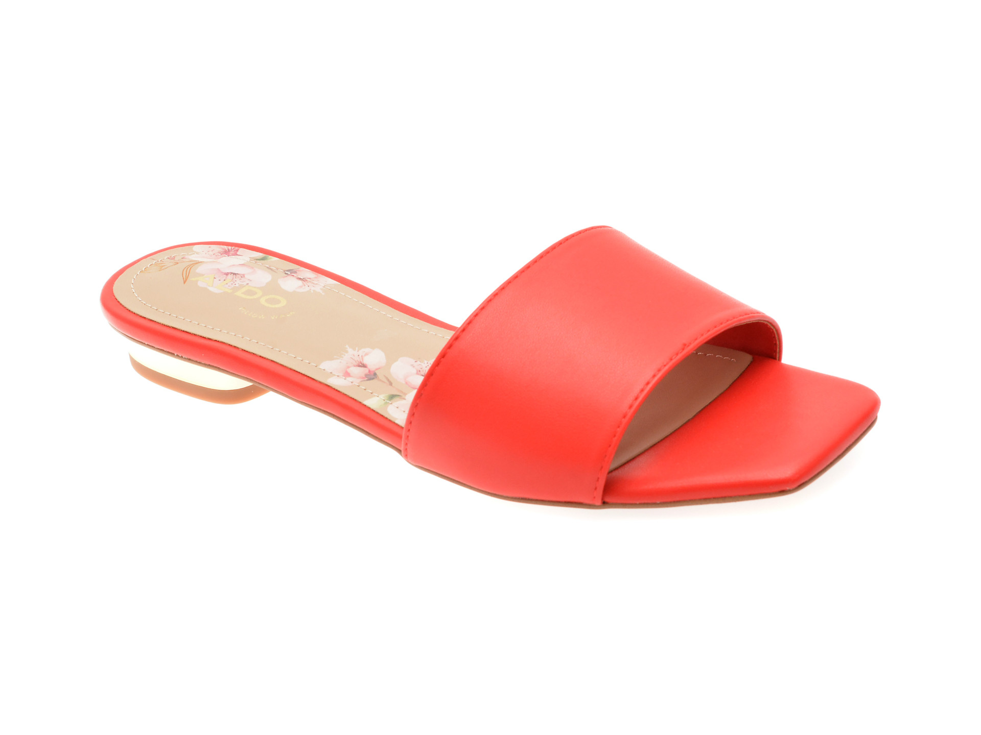 Papuci ALDO rosii, AGNIS 600, din piele ecologica