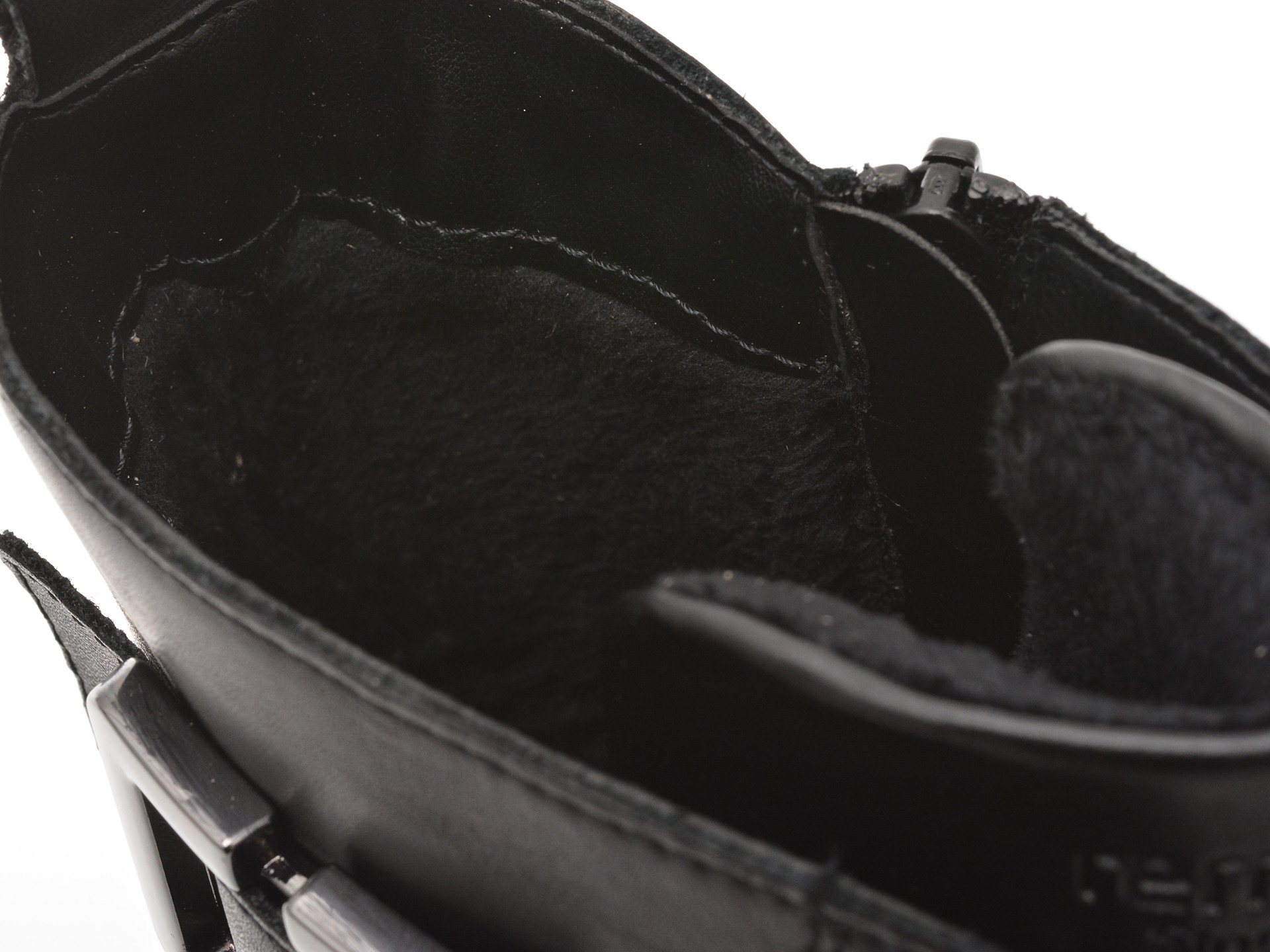 Bocanci REMONTE negri, D1W82, din piele naturala