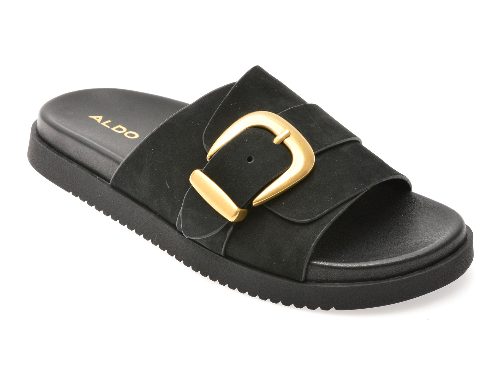 Papuci ALDO negri, ALENANA 001, din nabuc