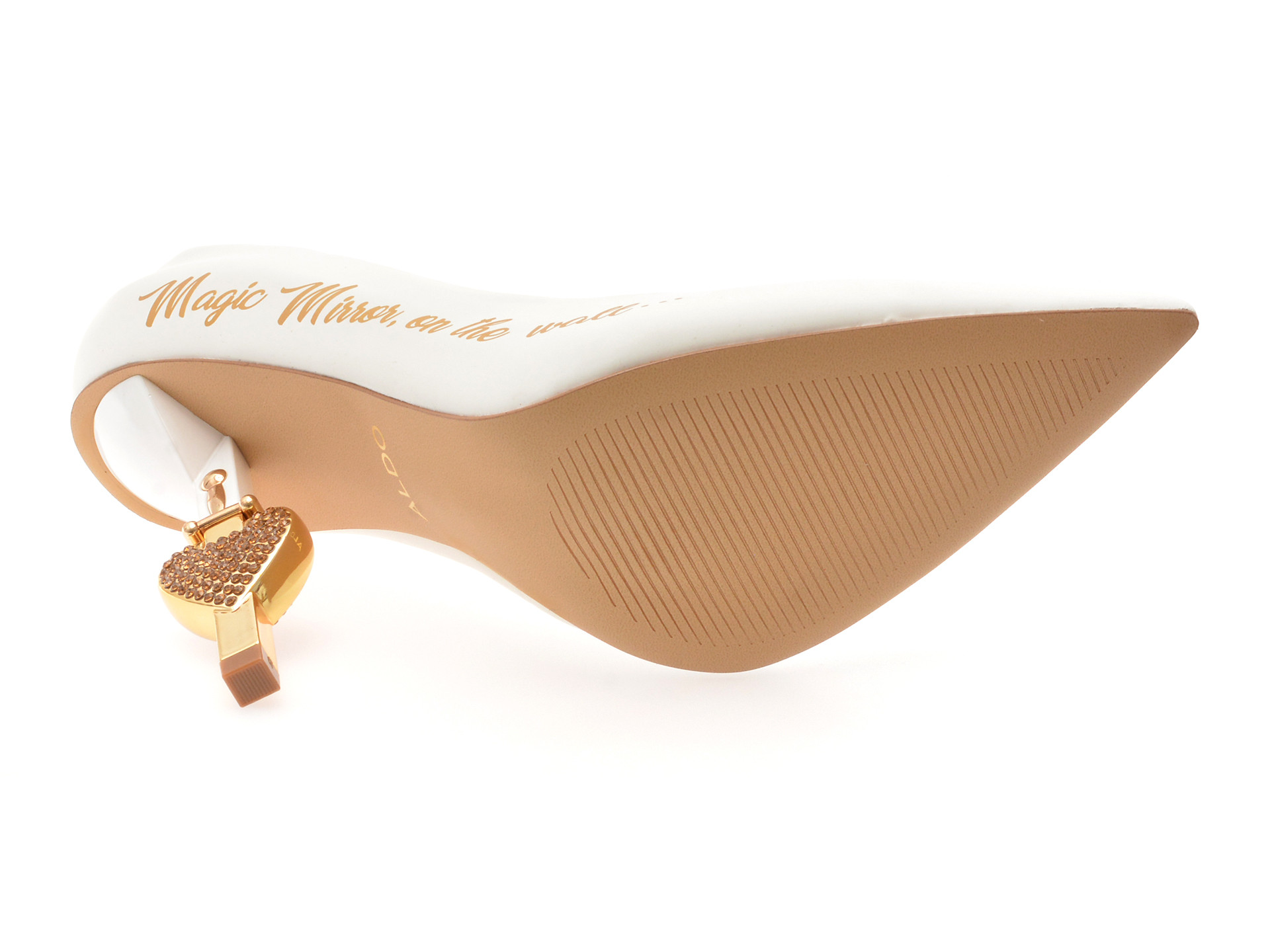 Pantofi eleganti ALDO albi, SNOWWHITEHEEL 100, din piele ecologica