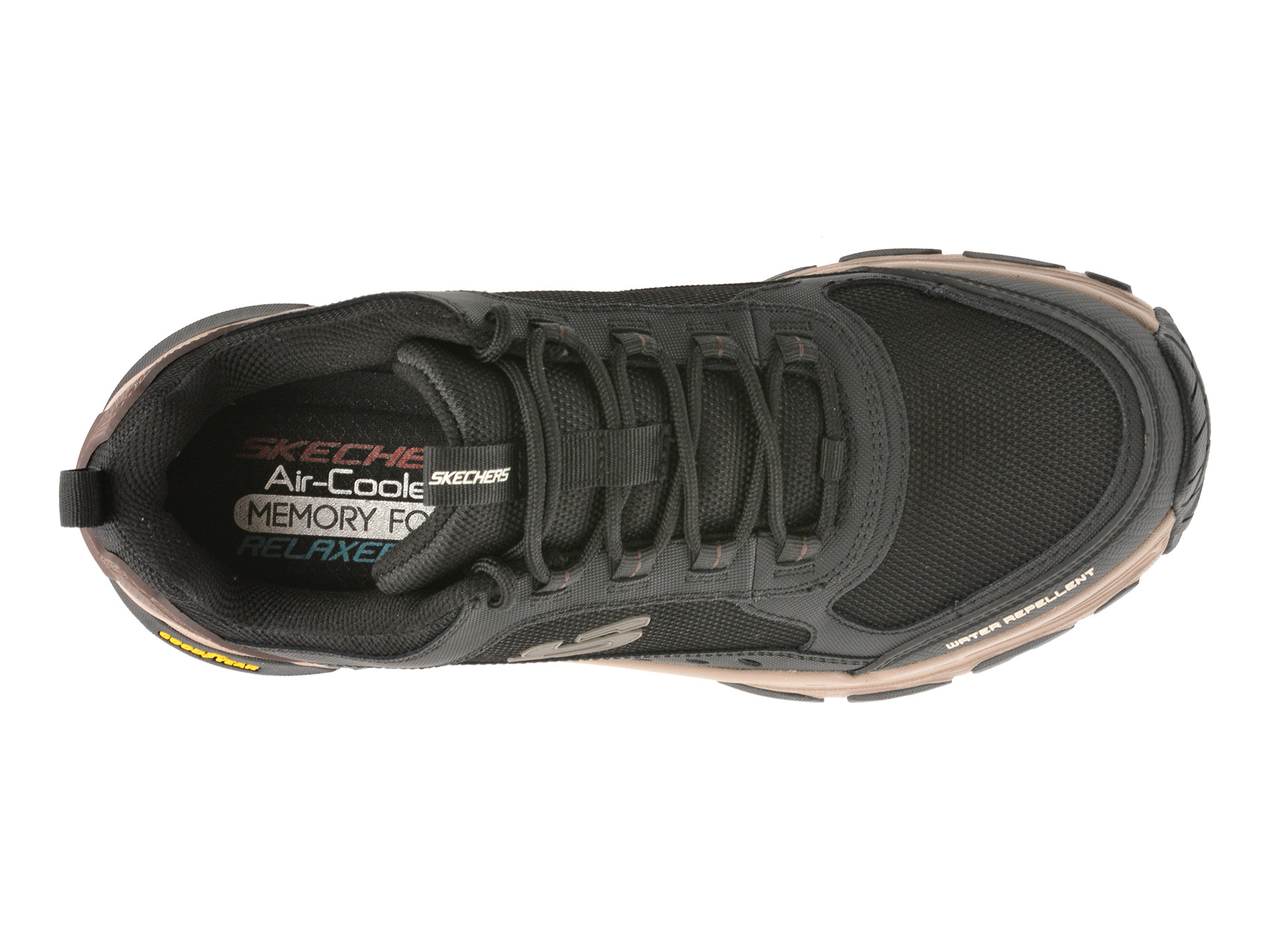 Pantofi sport SKECHERS negri, D LUX TREKKER, din material textil