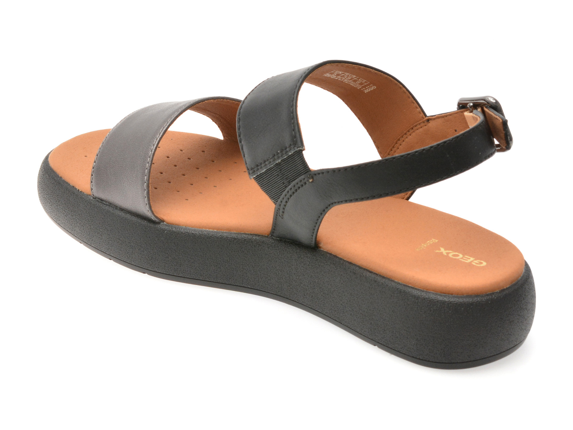 Sandale GEOX negre, D550NA, din piele ecologica