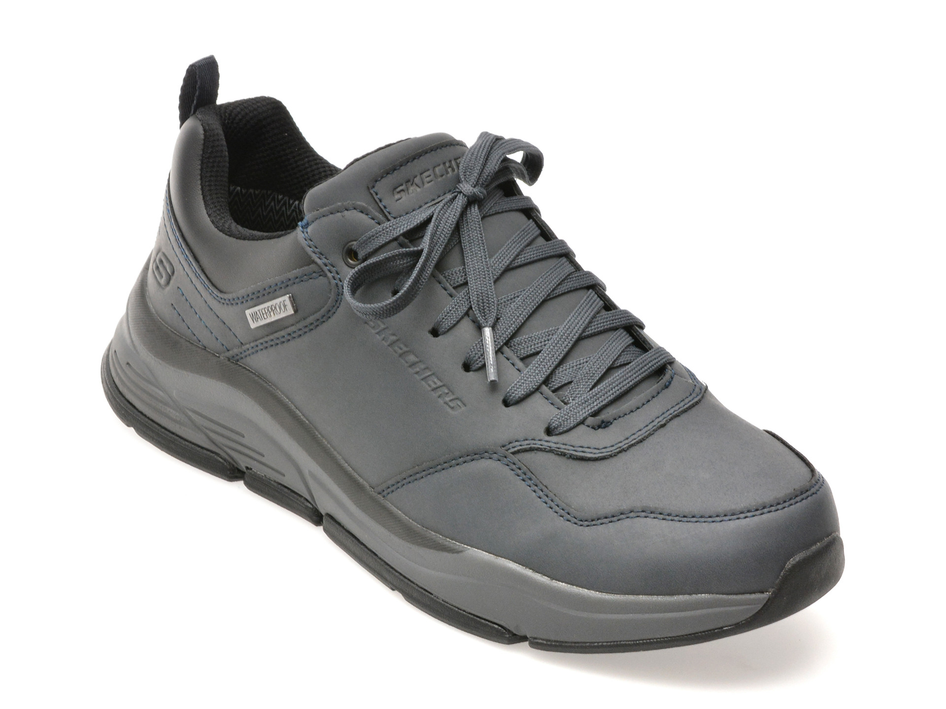 Pantofi sport SKECHERS bleumarin, BENAGO, din piele naturala