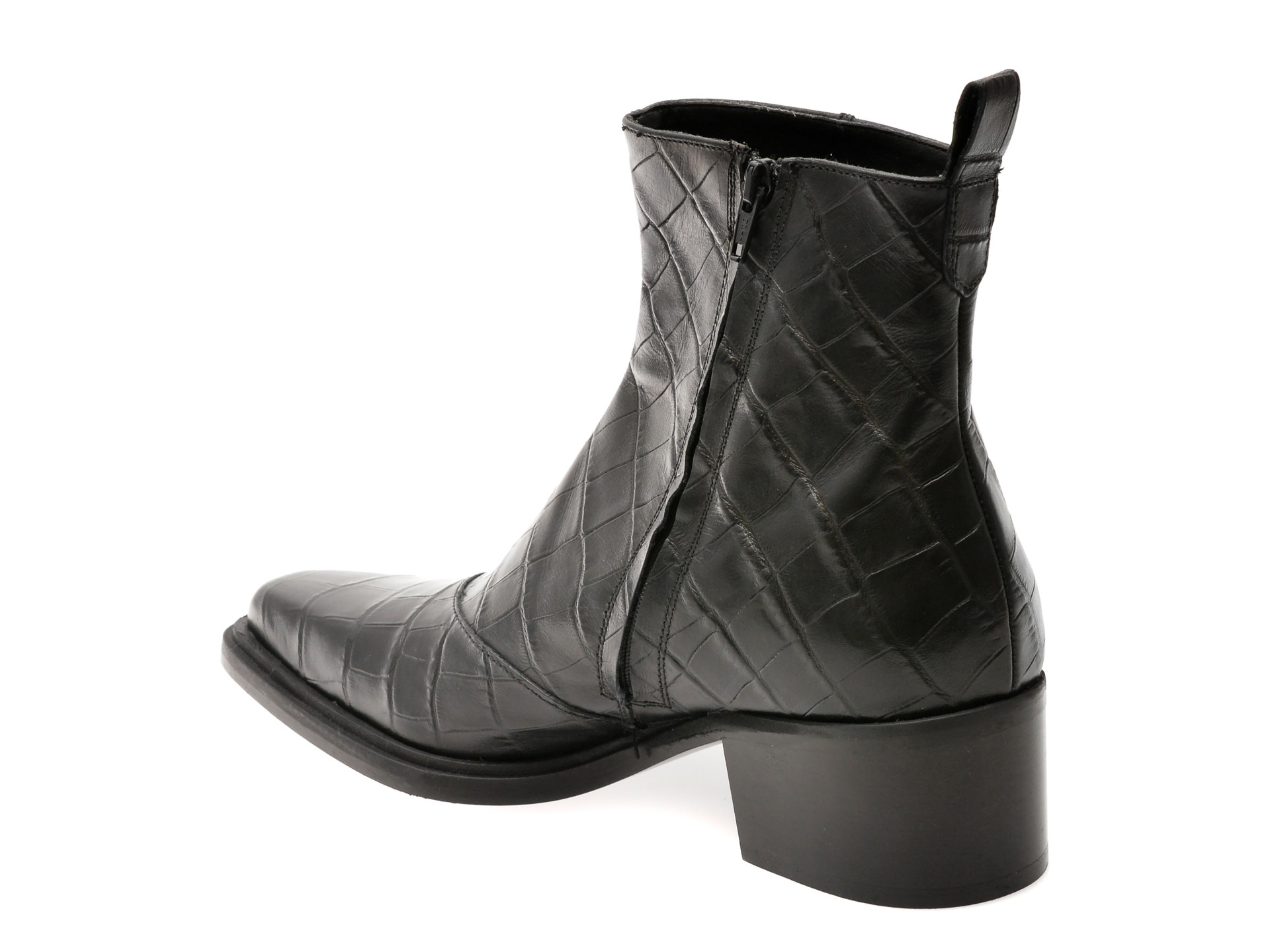 Ciocate elegante ALDO negre, ZAPPA 007, din piele croco