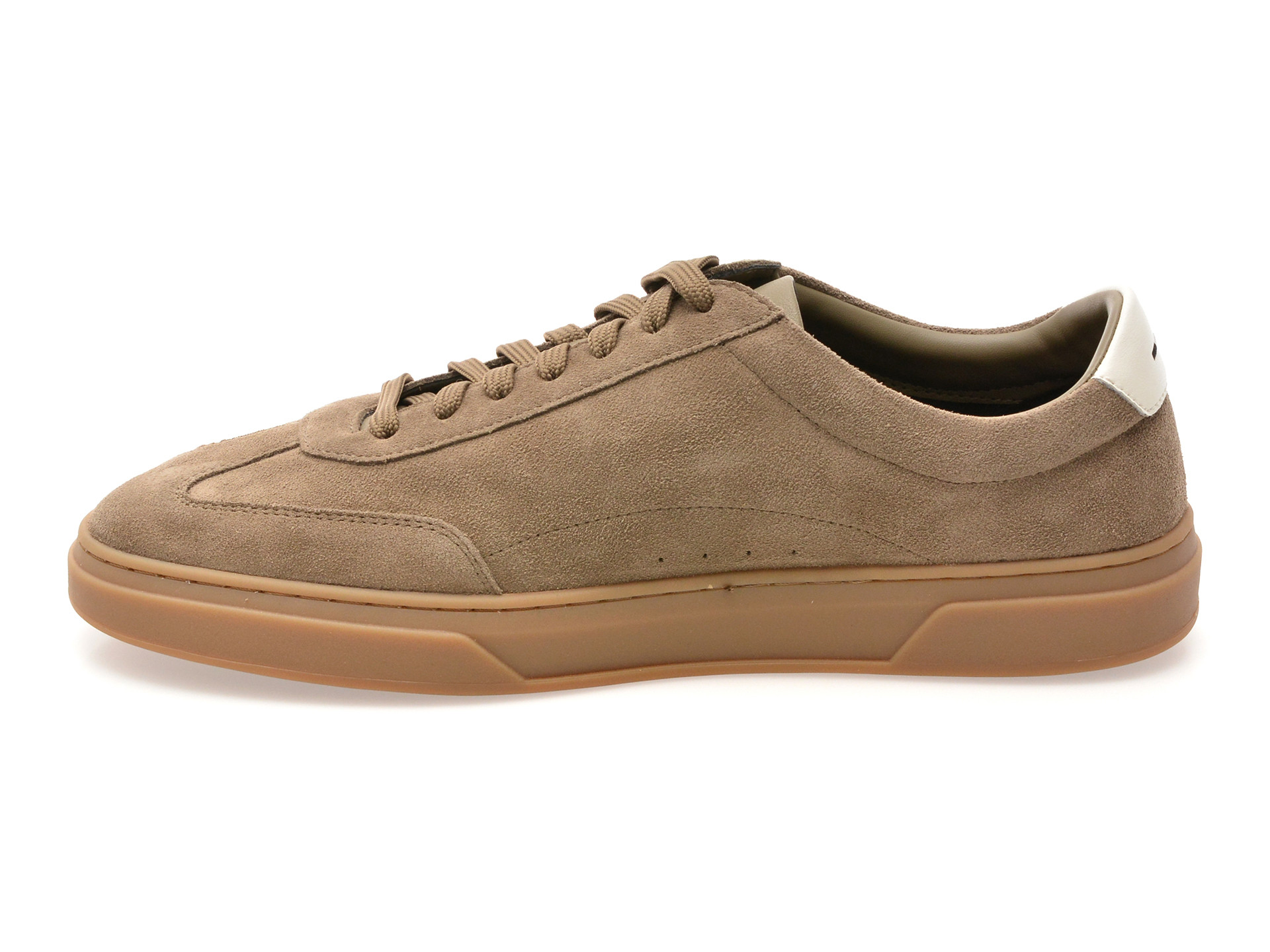 Pantofi sport BOSS kaki, 8715, din piele intorasa