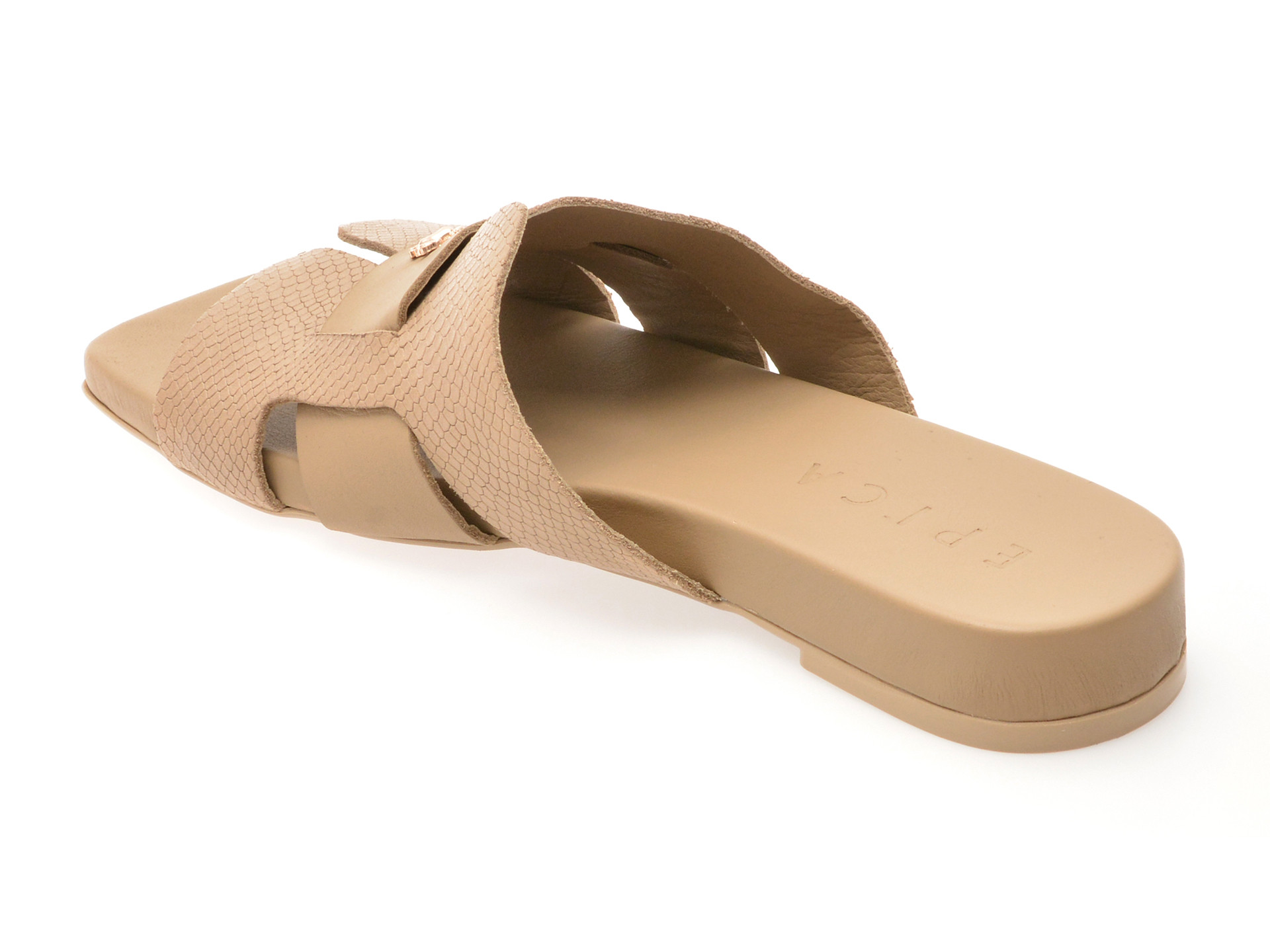 Papuci EPICA bej, 459983, din piele naturala