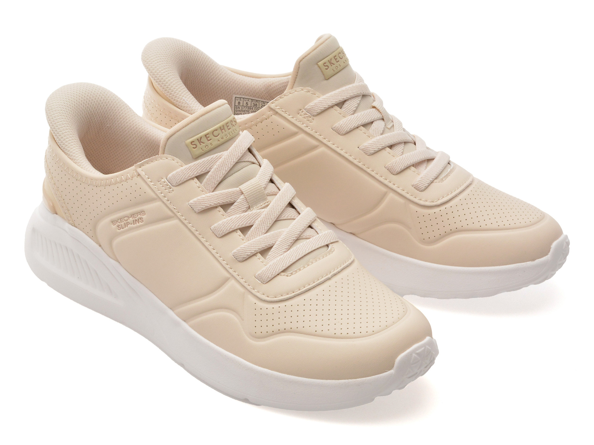 Pantofi sport SKECHERS bej, UNO LITE, din piele ecologica
