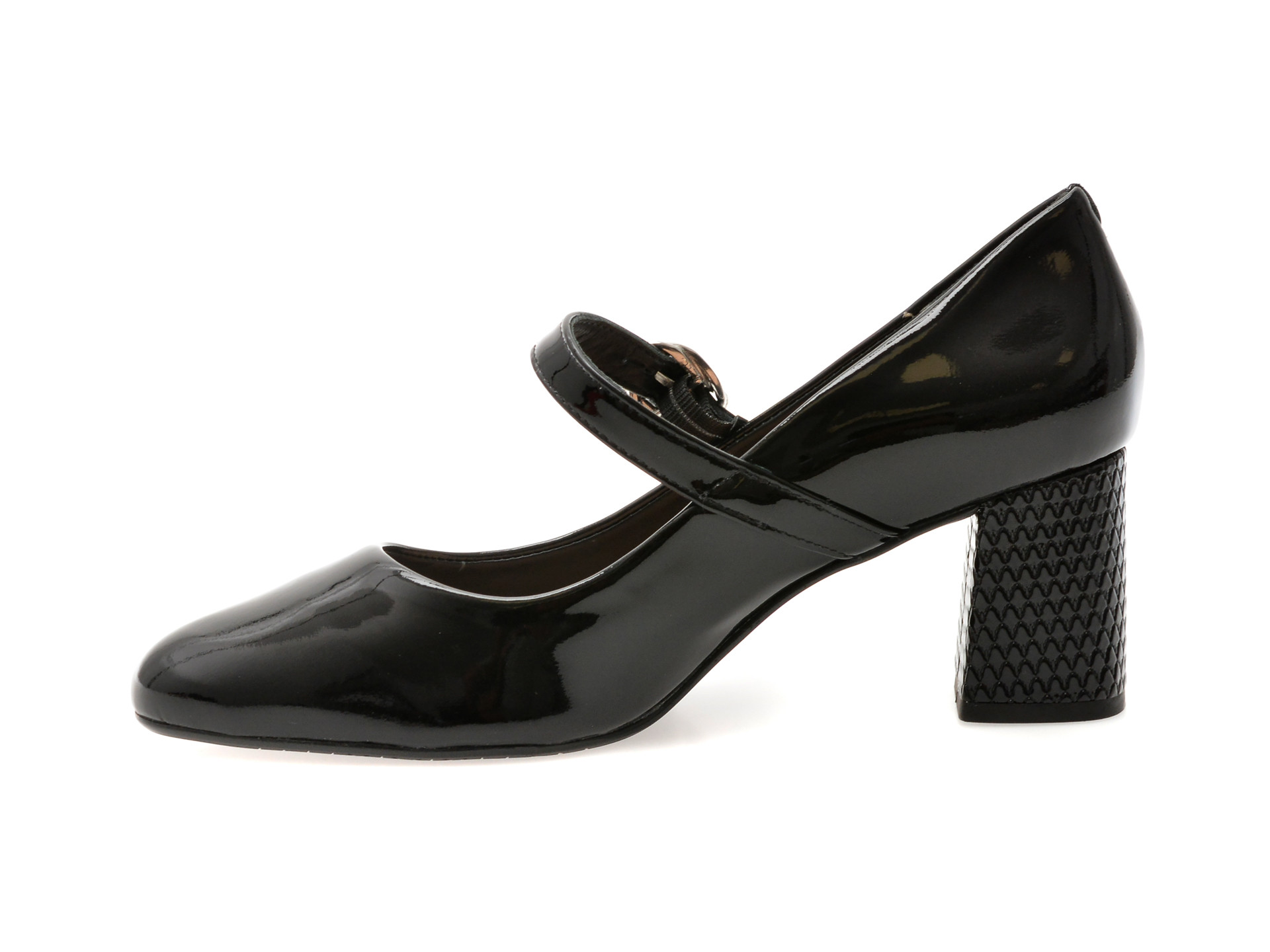 Pantofi EPICA negri, 1180877, din piele naturala lacuita