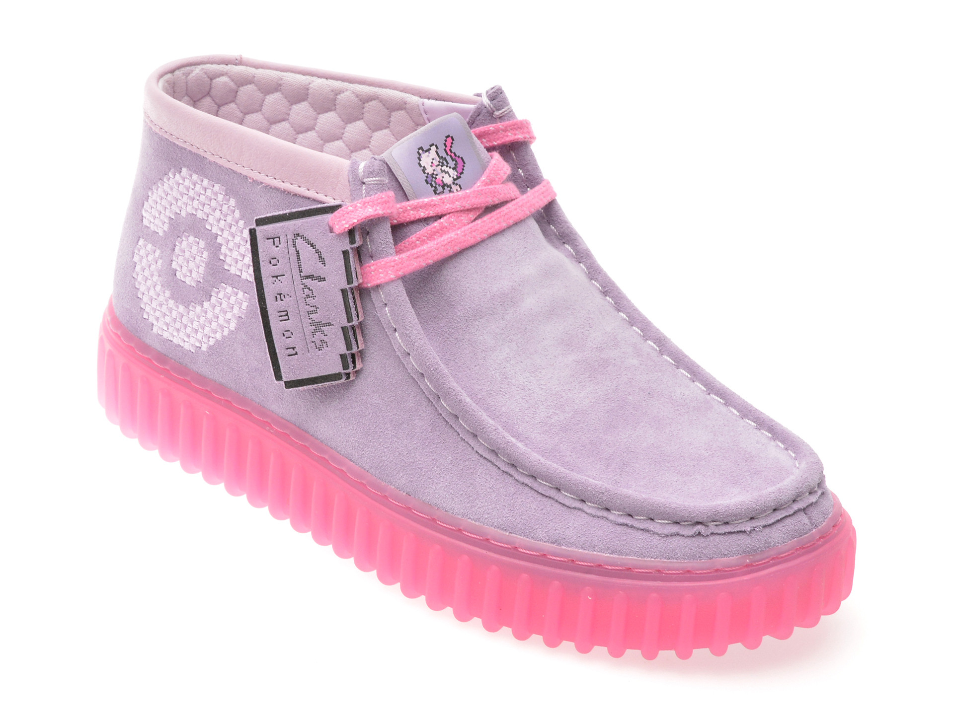 Ghete CLARKS roz, TORHILL EXPLORE, din piele intoarsa