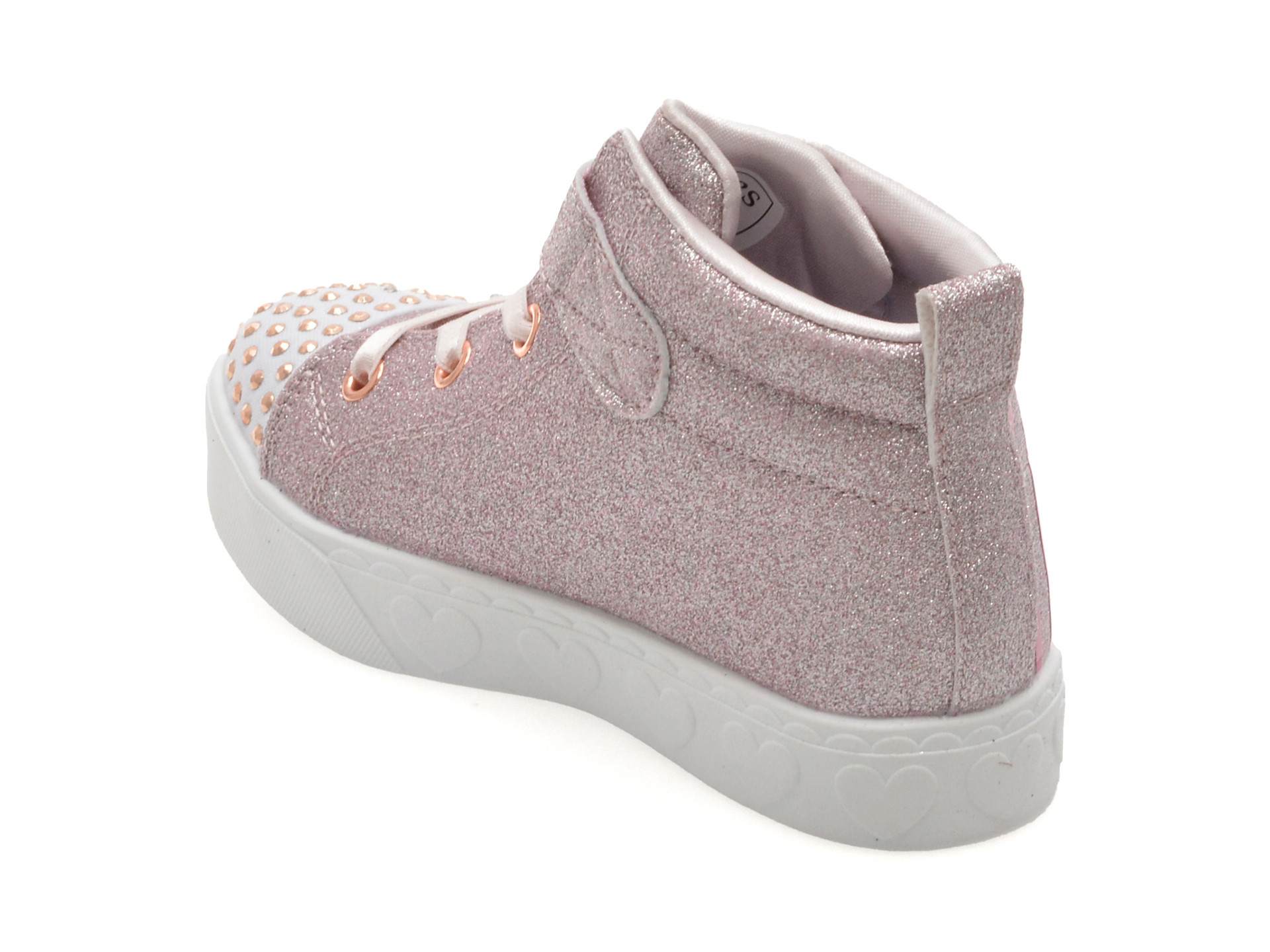 Ghete SKECHERS roz, HEART STEPS, din piele ecologica