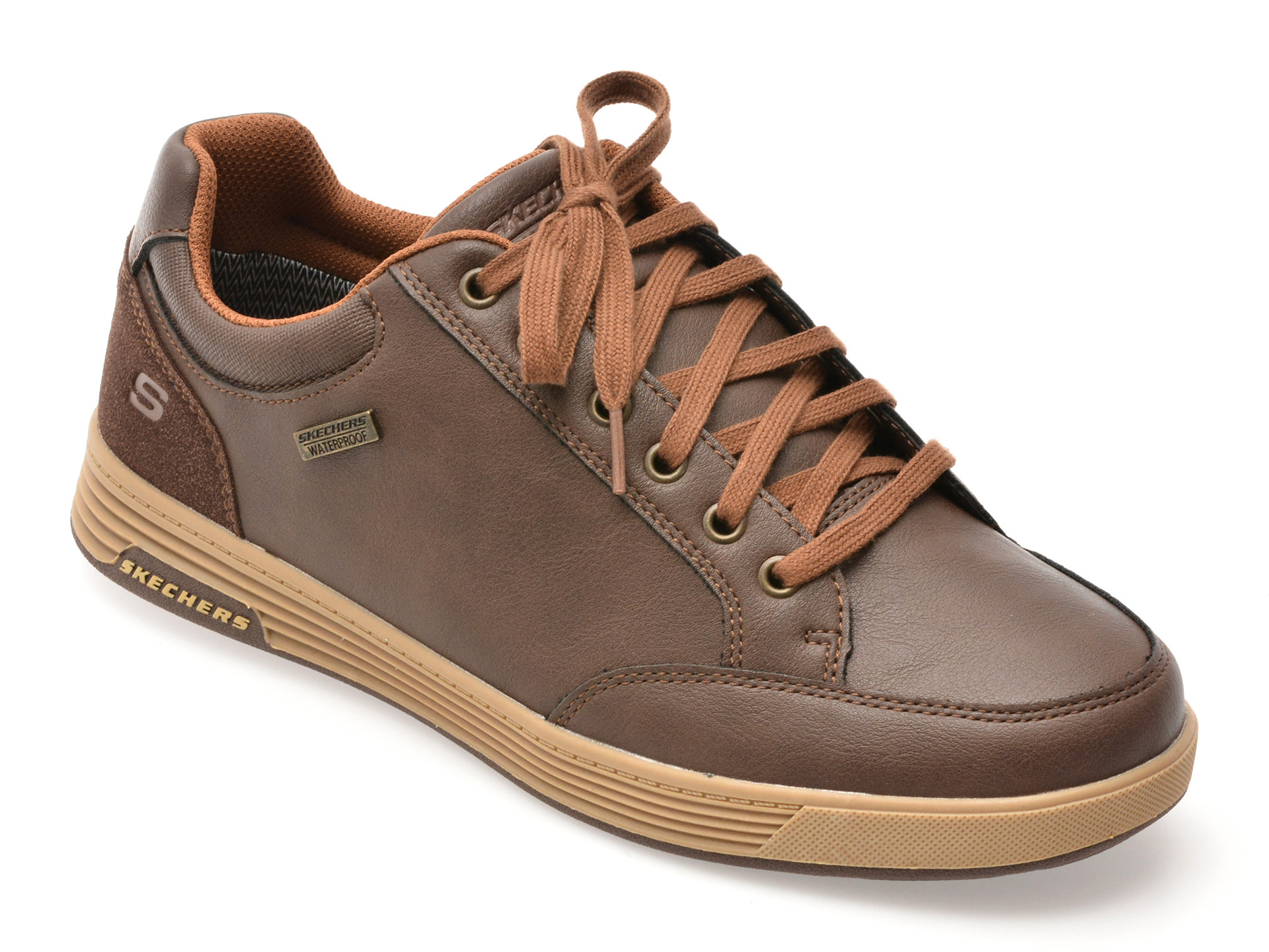 Pantofi sport SKECHERS maro, CAVELL, din piele ecologica