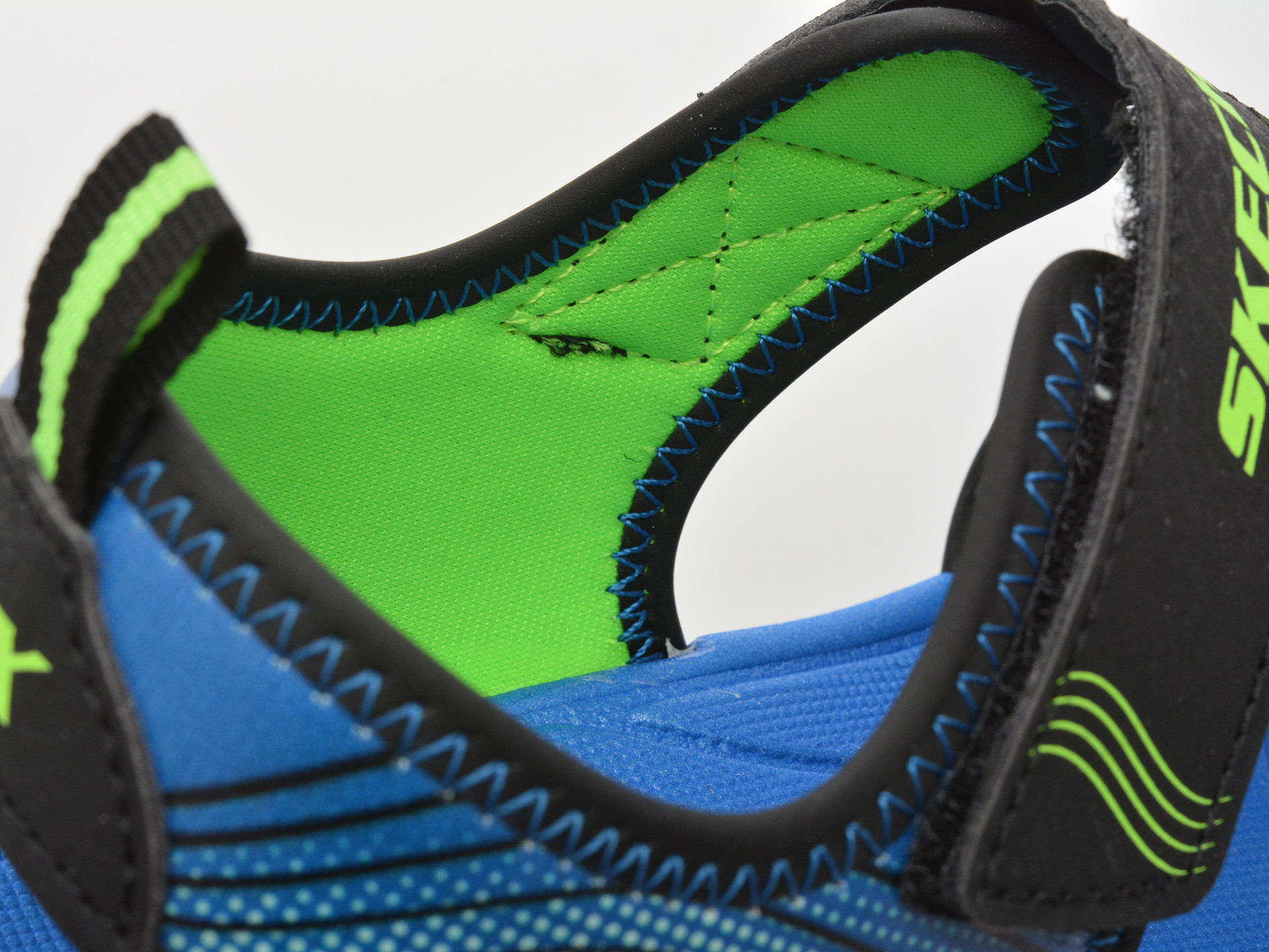 Sandale SKECHERS negre, MICROSPEC-SPLASH, din piele ecologica