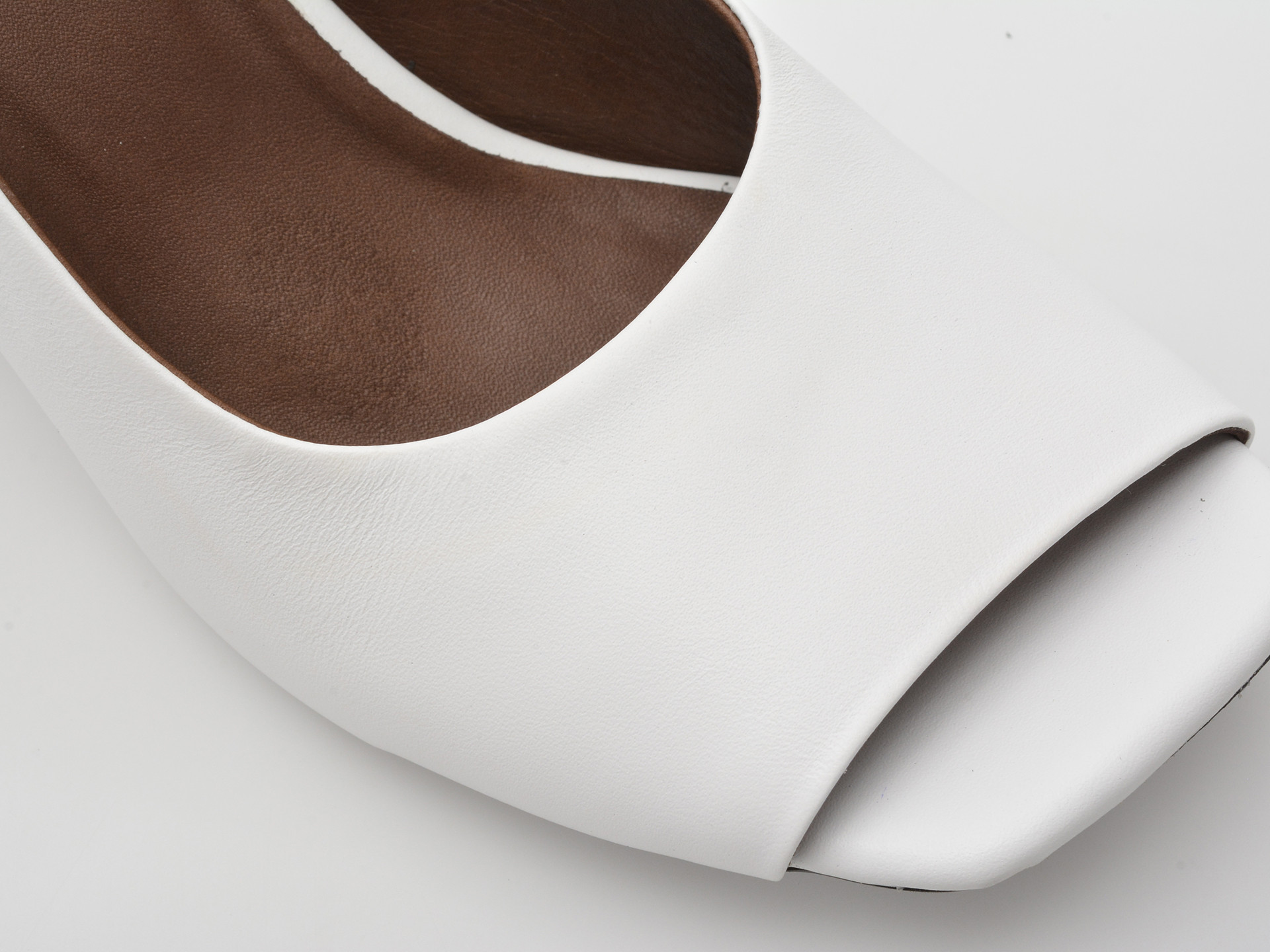 Sandale EPICA albe, 532258, din piele naturala