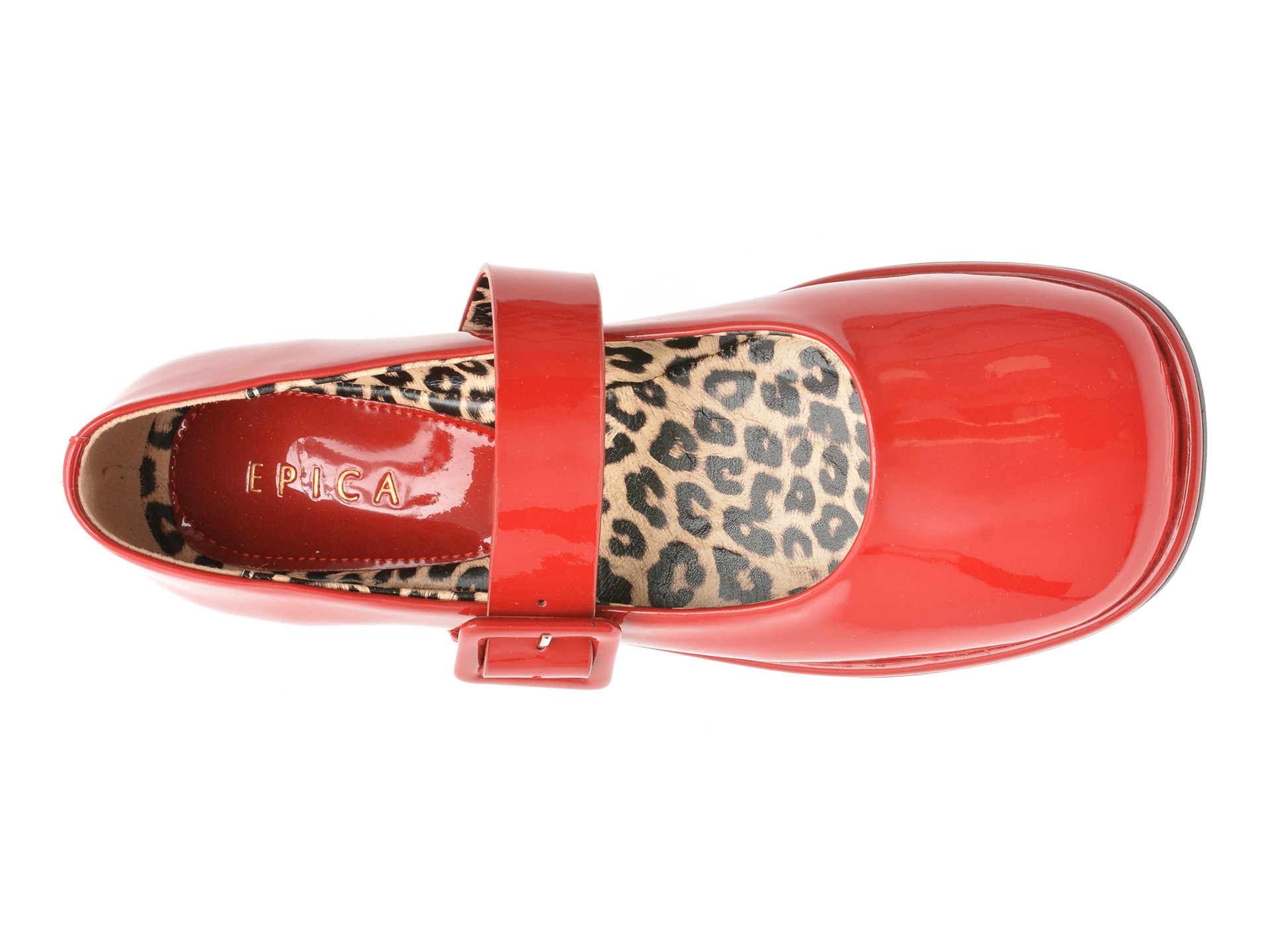 Balerini EPICA rosii, 82211, din piele naturala lacuita
