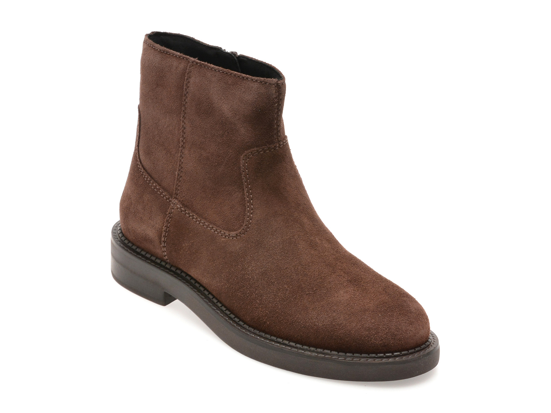 Ghete GEOX maro, D56WYH, din piele intoarsa