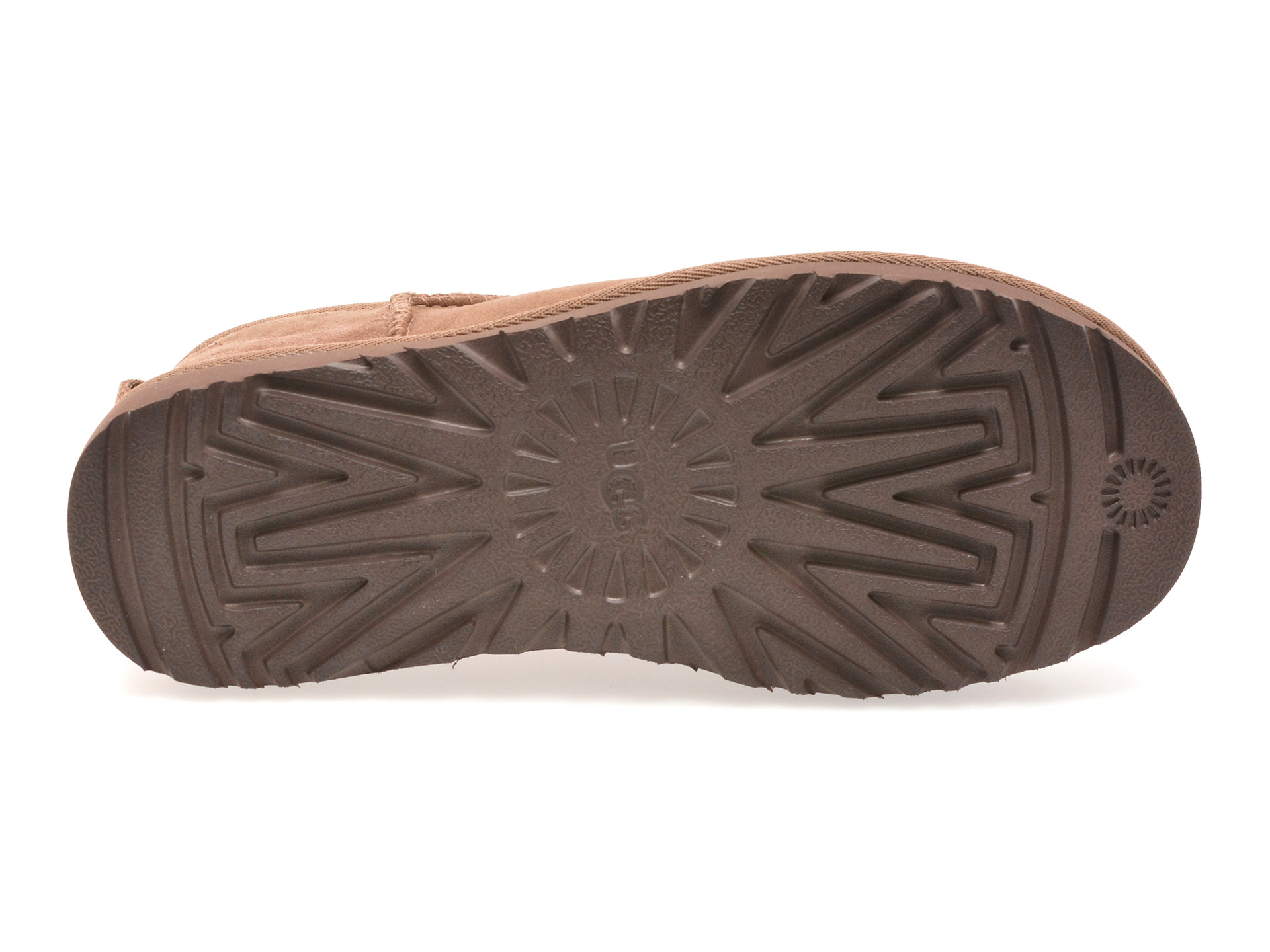 Ghete UGG maro, CLASSIC ULTRA MINI, din piele intoarsa