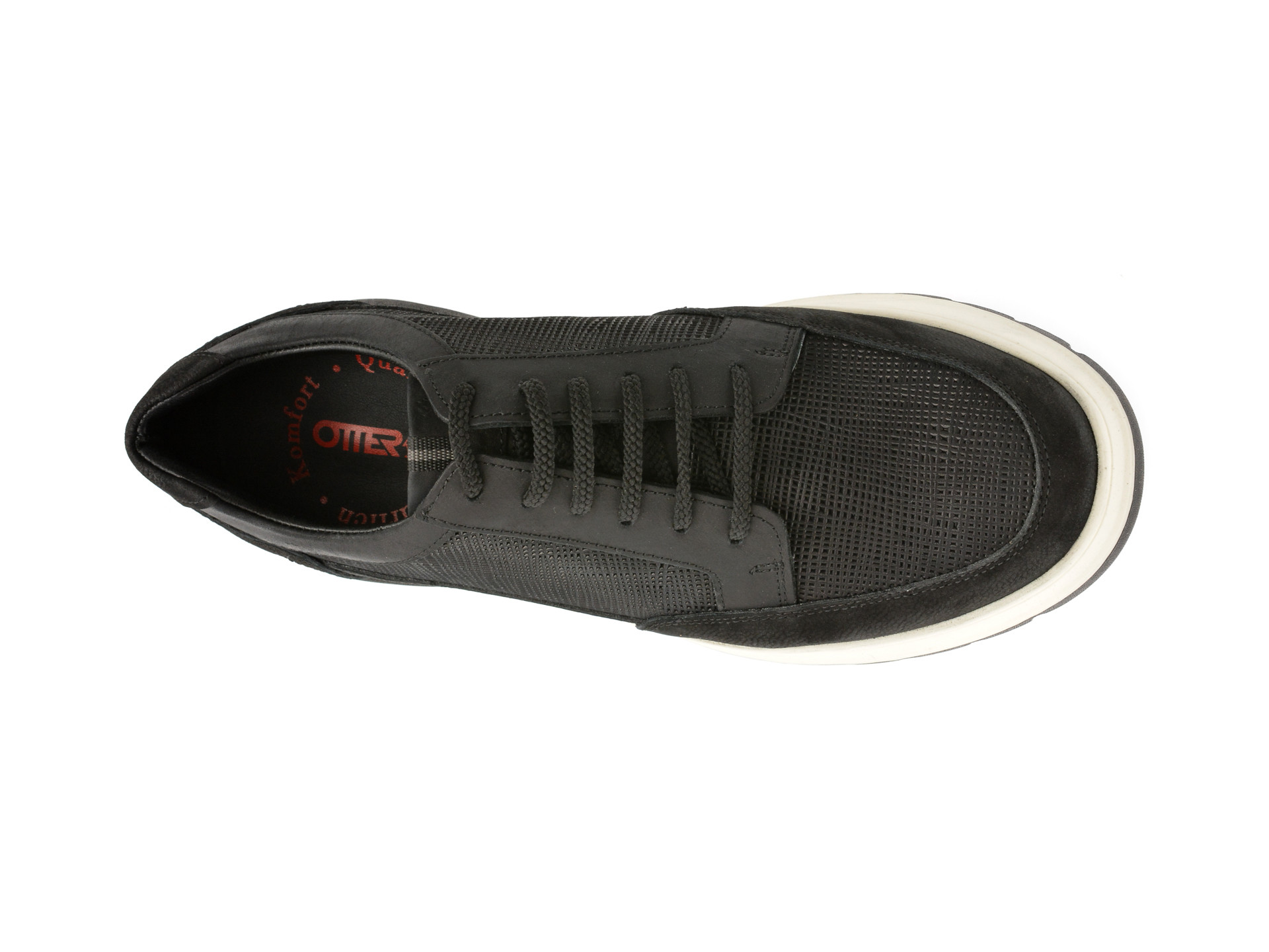 Pantofi sport OTTER negri, 2230, din piele naturala