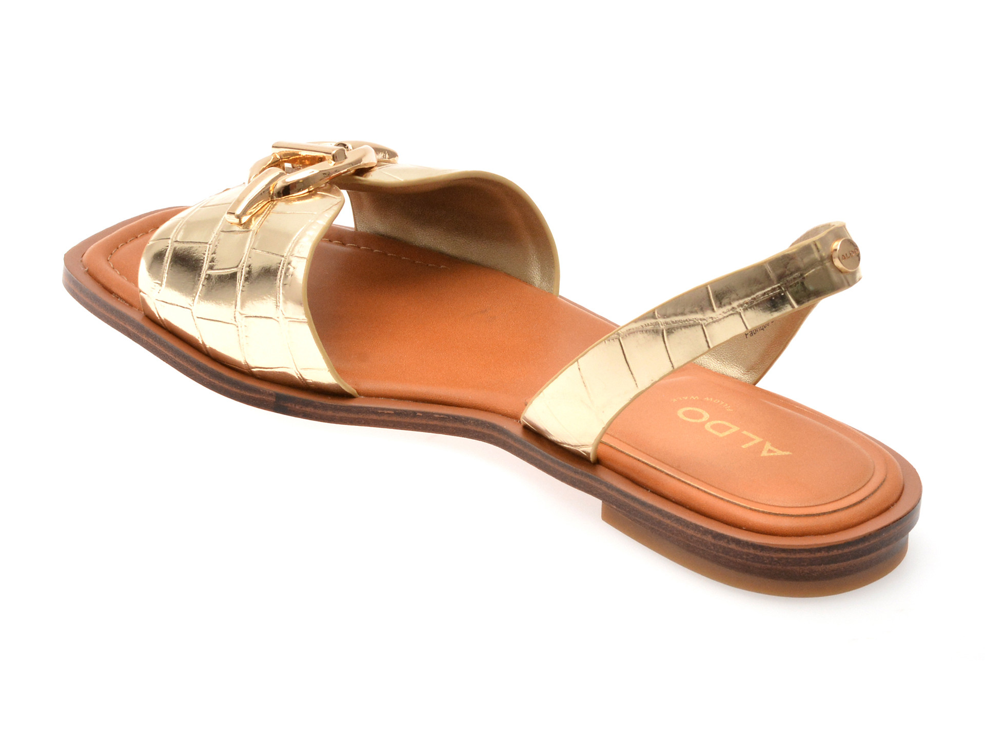 Sandale ALDO aurii, GOASSI 712, din piele ecologica