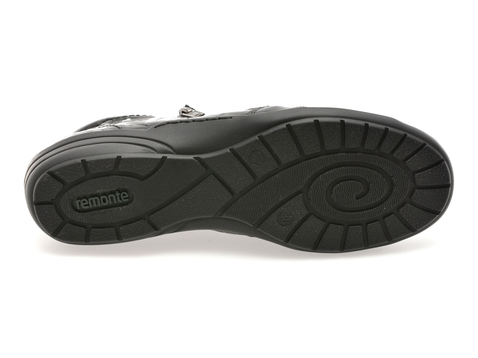 Ghete REMONTE negre, R7674, din piele naturala