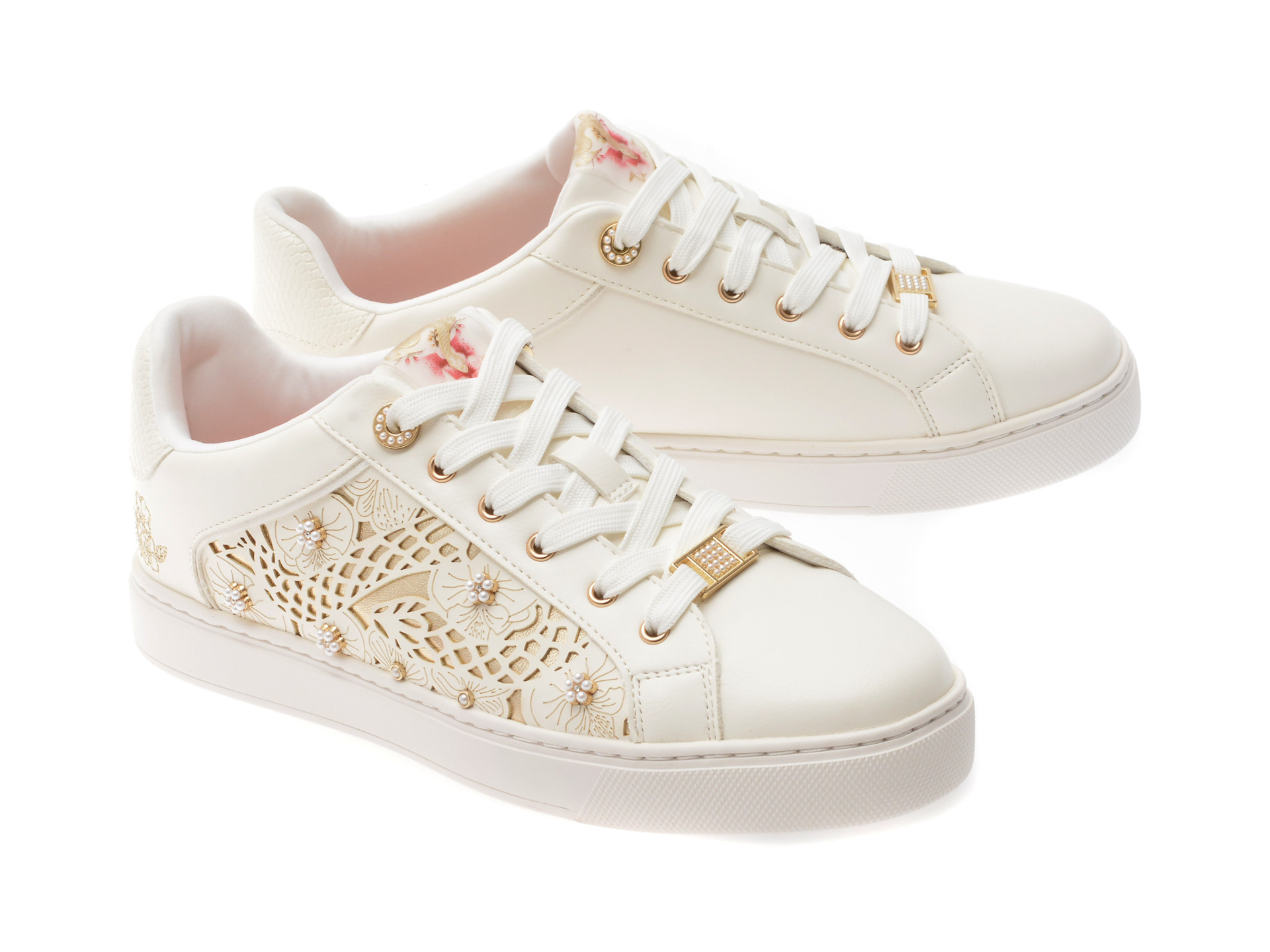 Pantofi sport ALDO albi, LEONIA 156, din piele ecologica