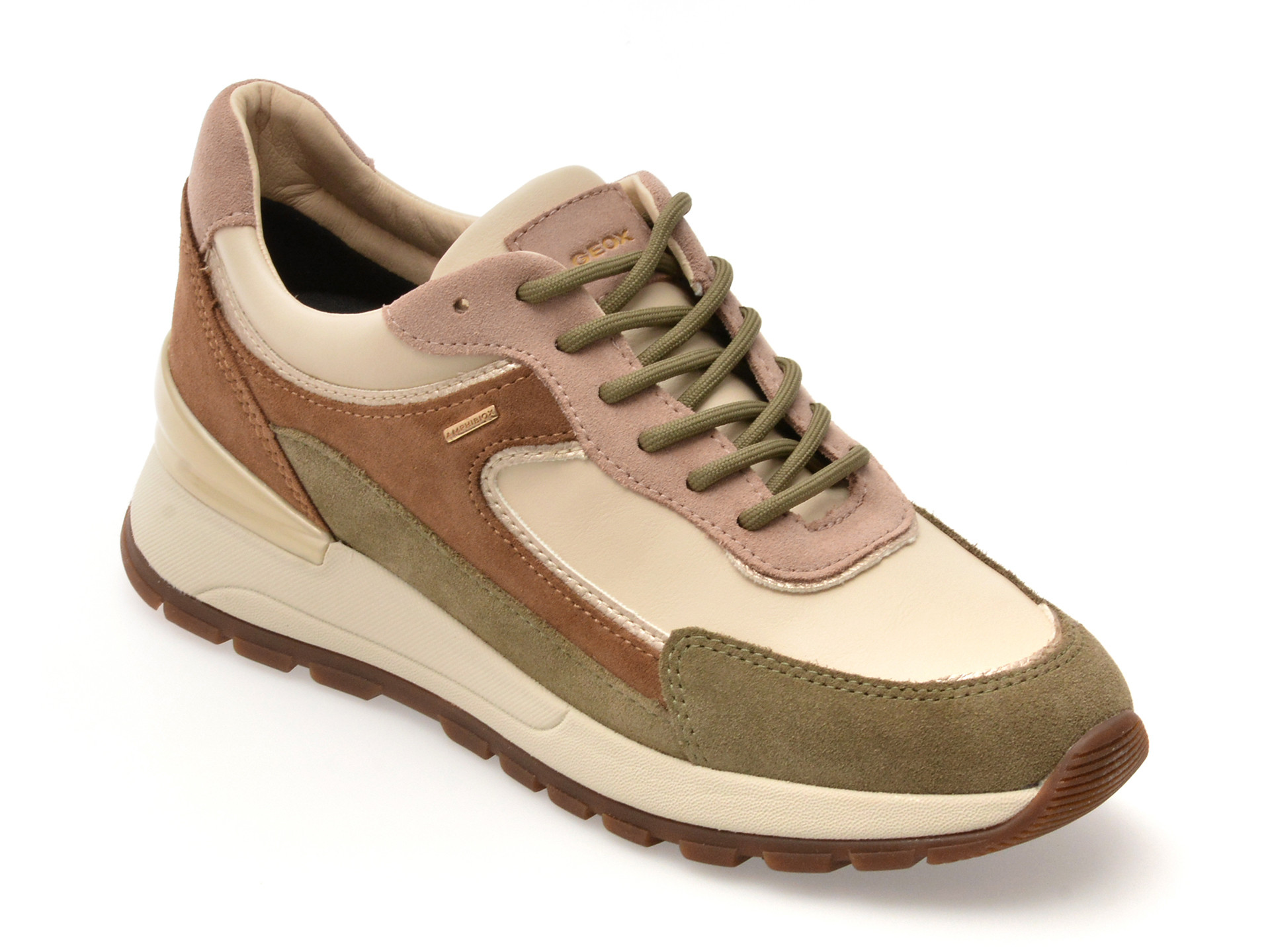 Pantofi sport GEOX maro, D563LB, din piele naturala