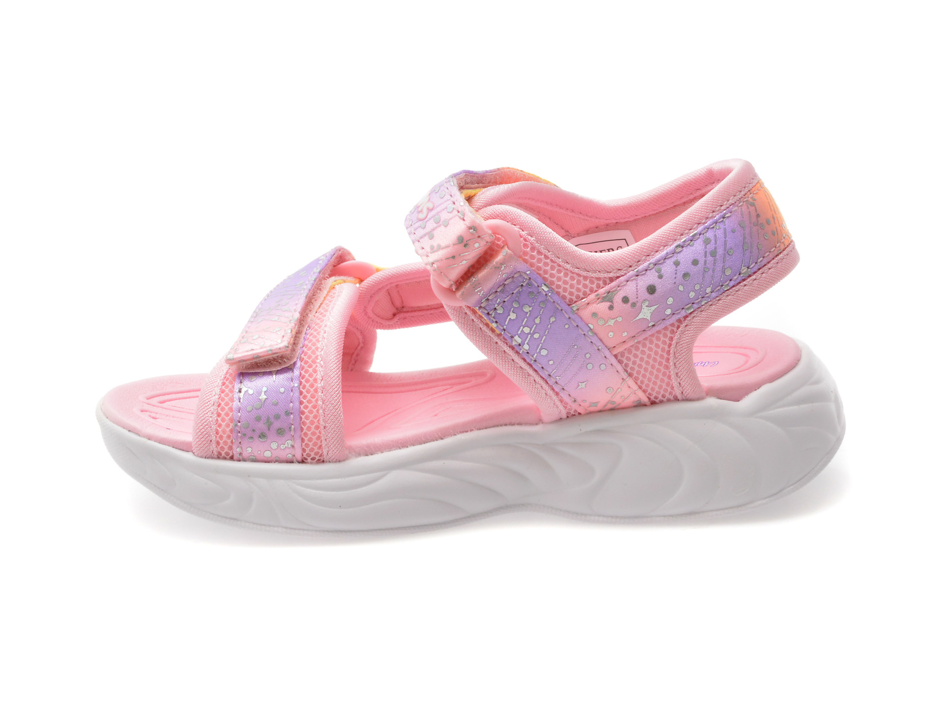 Sandale SKECHERS roz, UNICORN DREAMS, din material textil