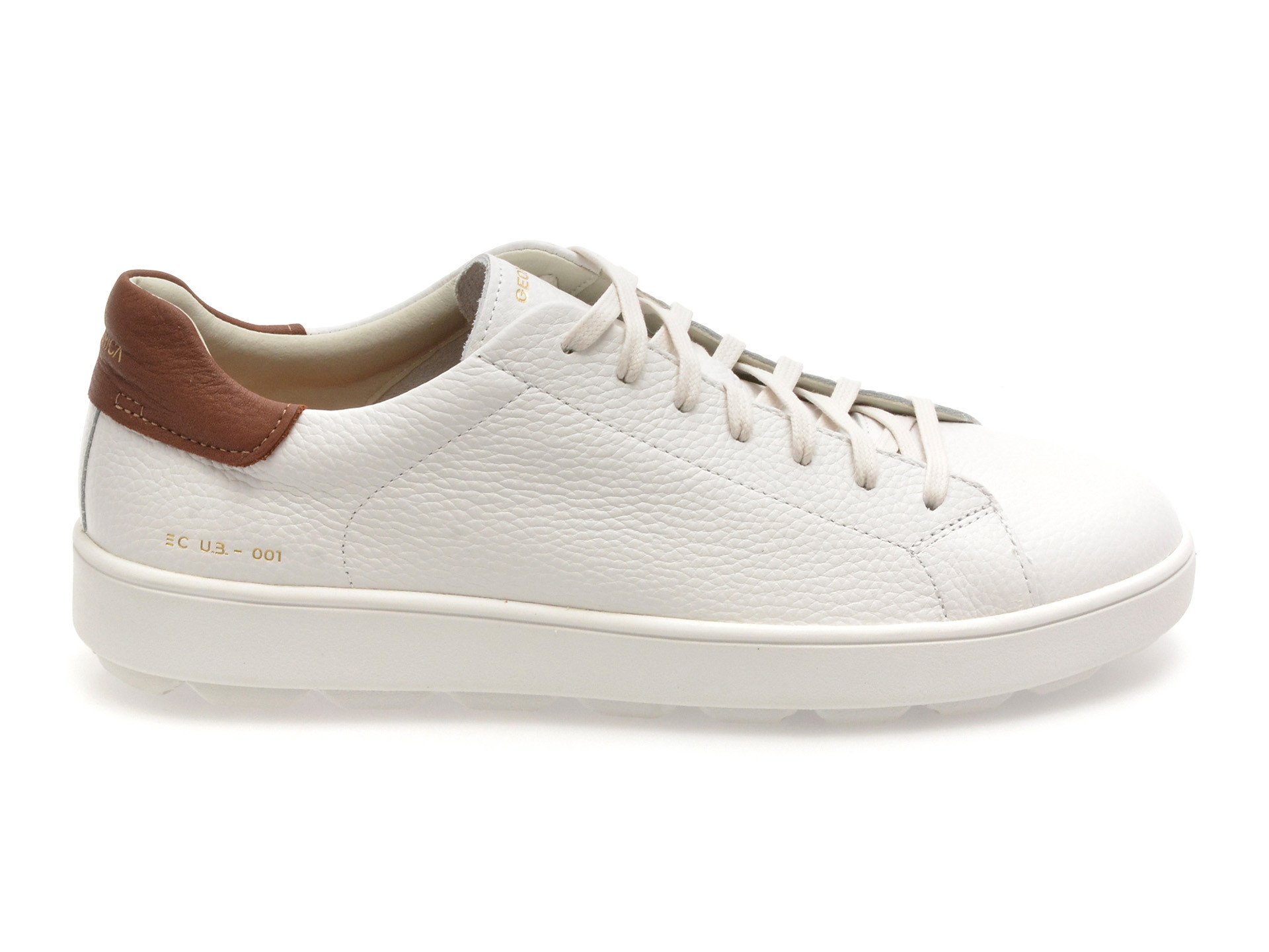 Pantofi sport GEOX albi, U55GPC, din piele naturala
