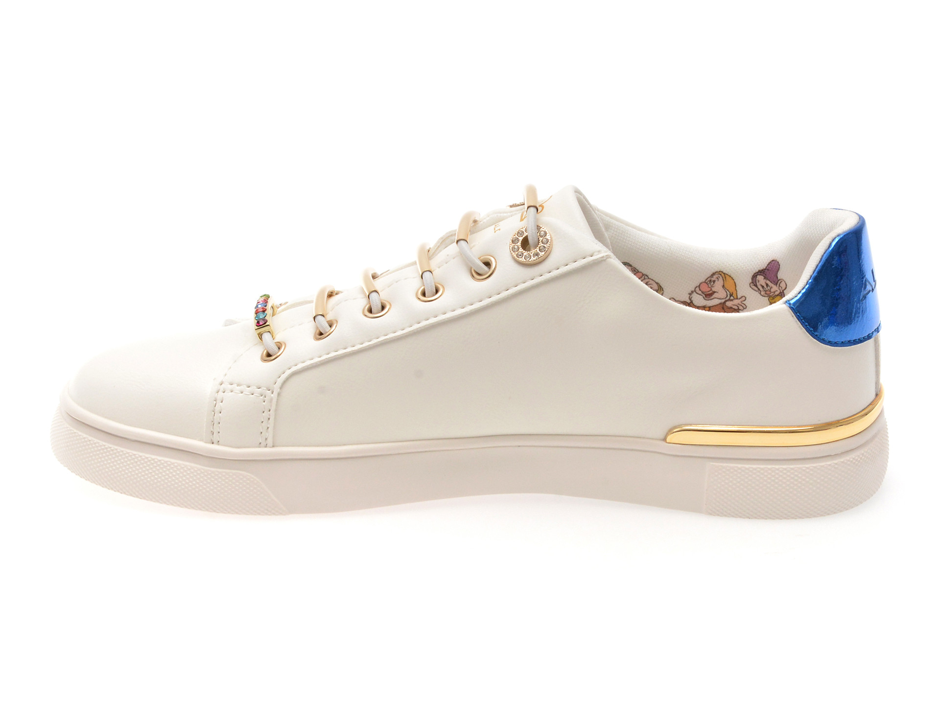 Pantofi sport ALDO albi, SNOW WHITE KICKS 110, din piele ecologica