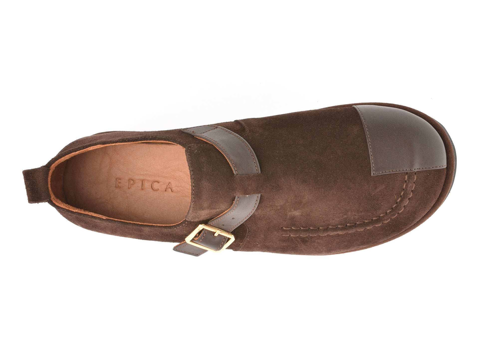 Pantofi EPICA maro, 4796005, din piele intoarsa