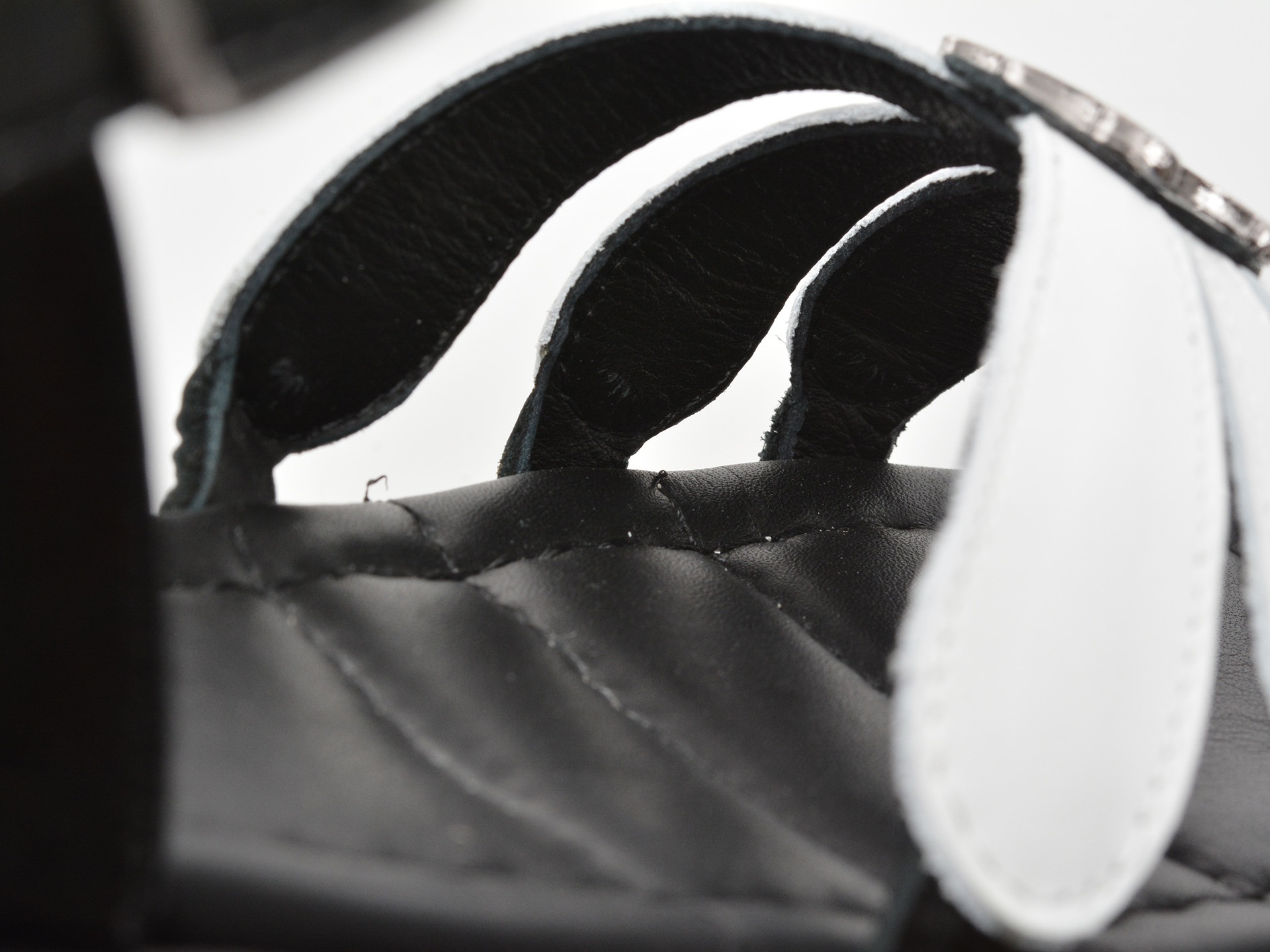 Sandale EPICA alb-negru, 341125, din piele naturala