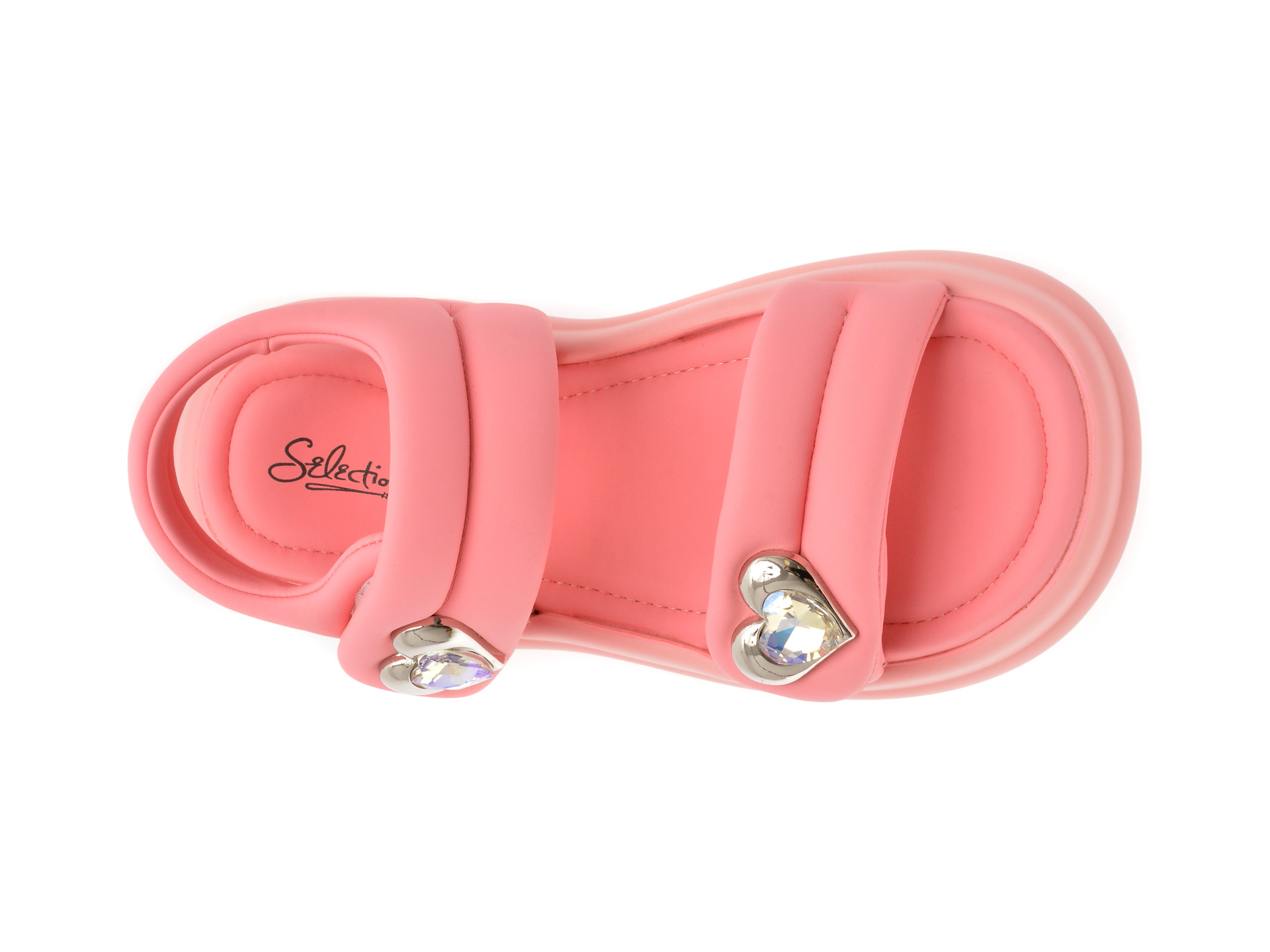 Sandale SELECTION KIDS roz, 6015, din piele ecologica