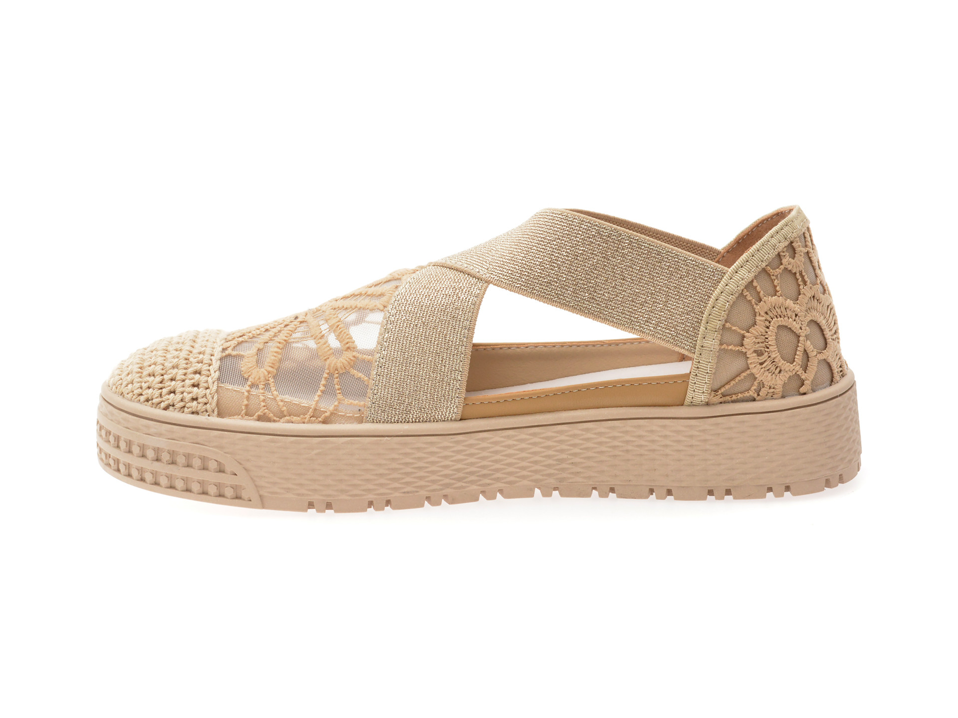 Pantofi EPICA nude, 302, din material textil