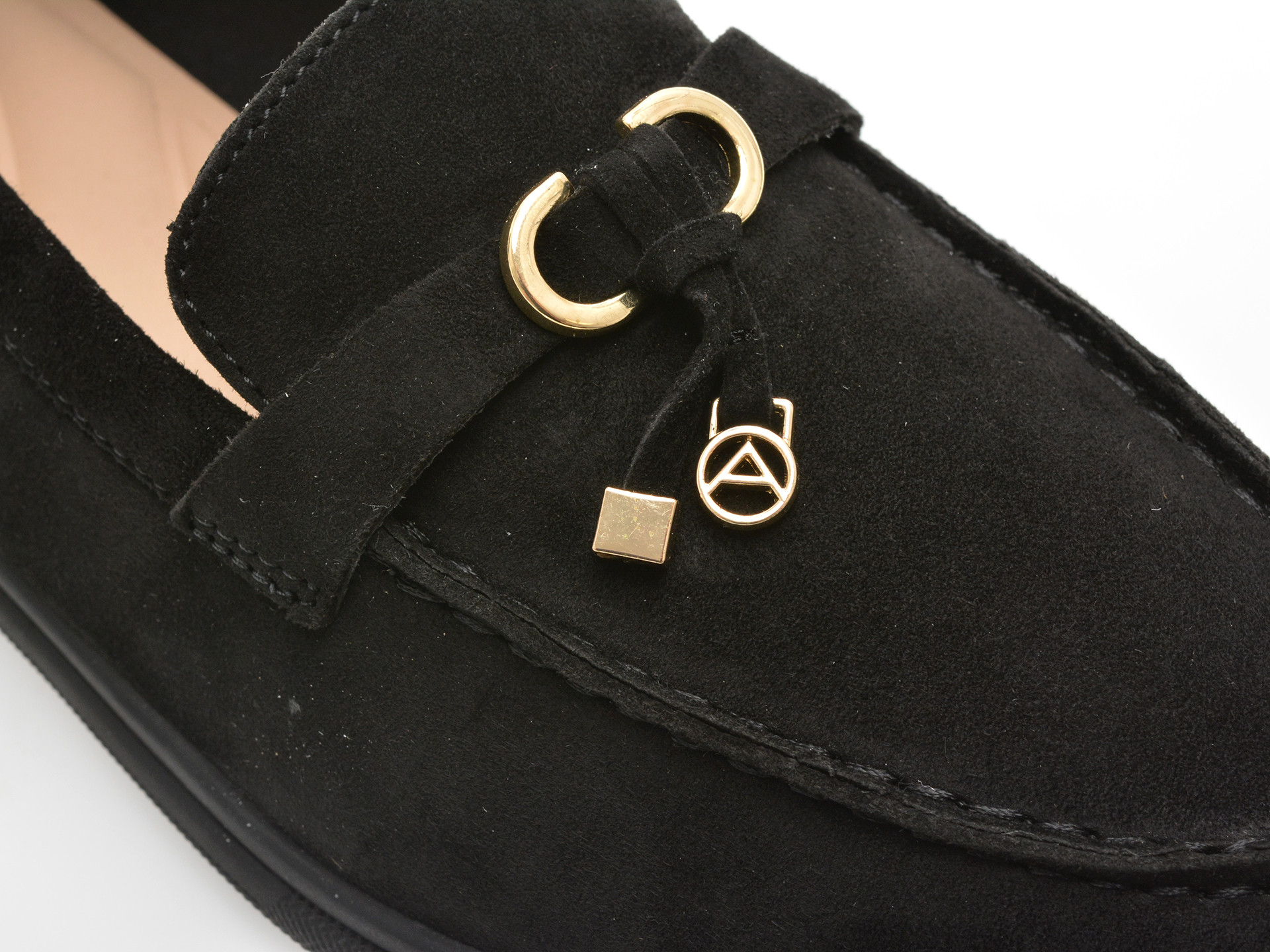 Mocasini ALDO negri, CRERAS-IN 004, din piele intoarsa