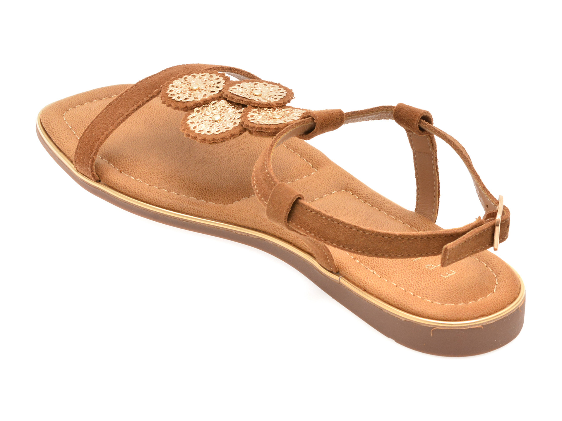 Sandale EPICA maro, 82967, din piele intoarsa