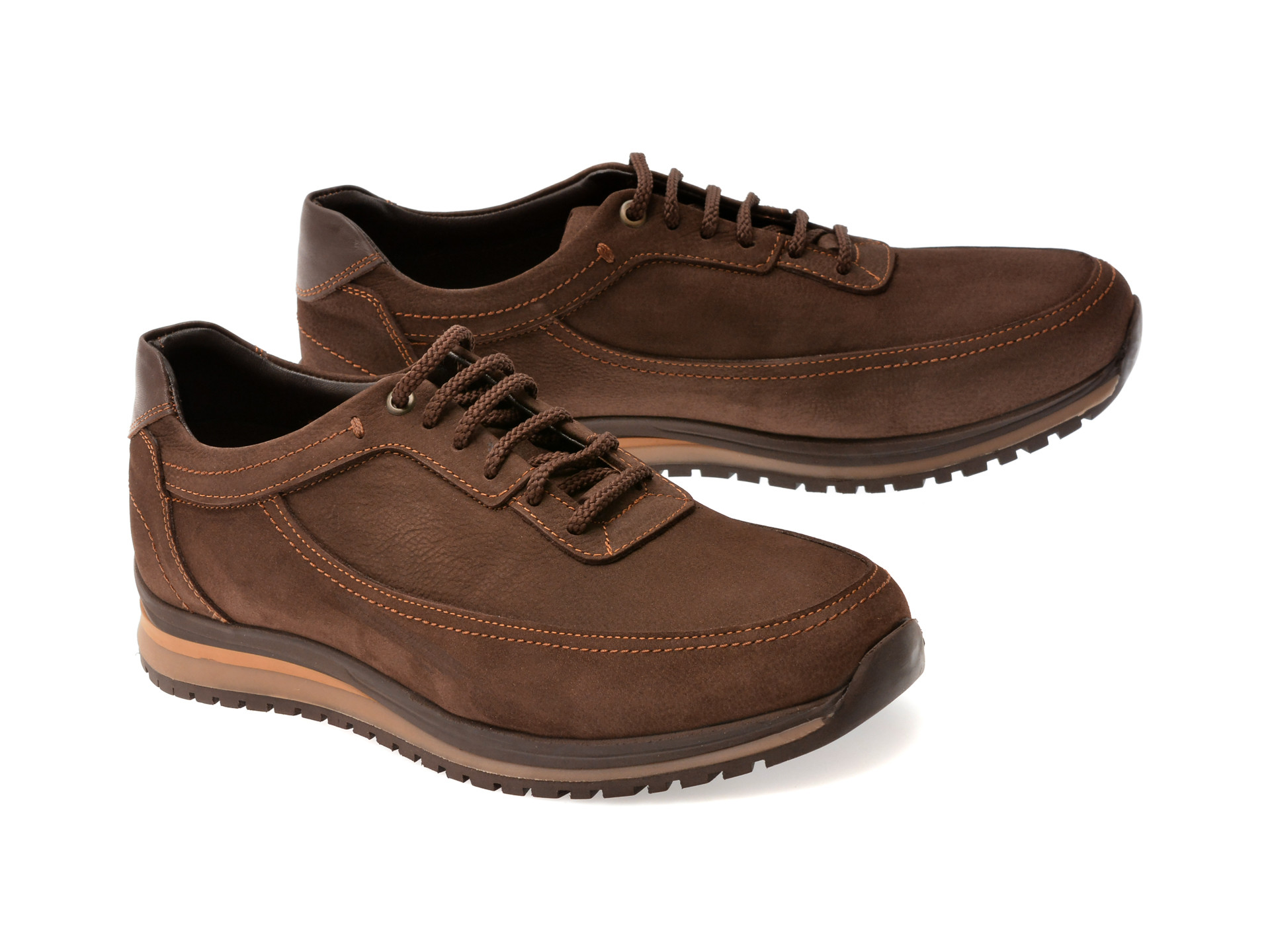 Pantofi sport OTTER maro, 4161, din nabuc