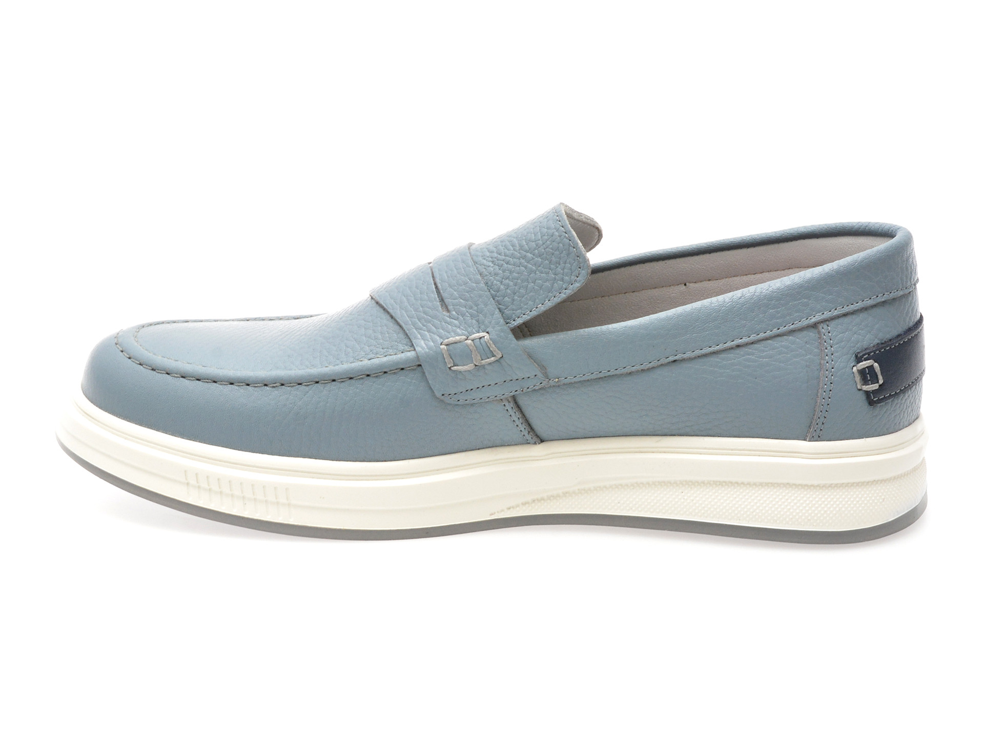 Mocasini eleganti OTTER albastri, 3751, din piele naturala